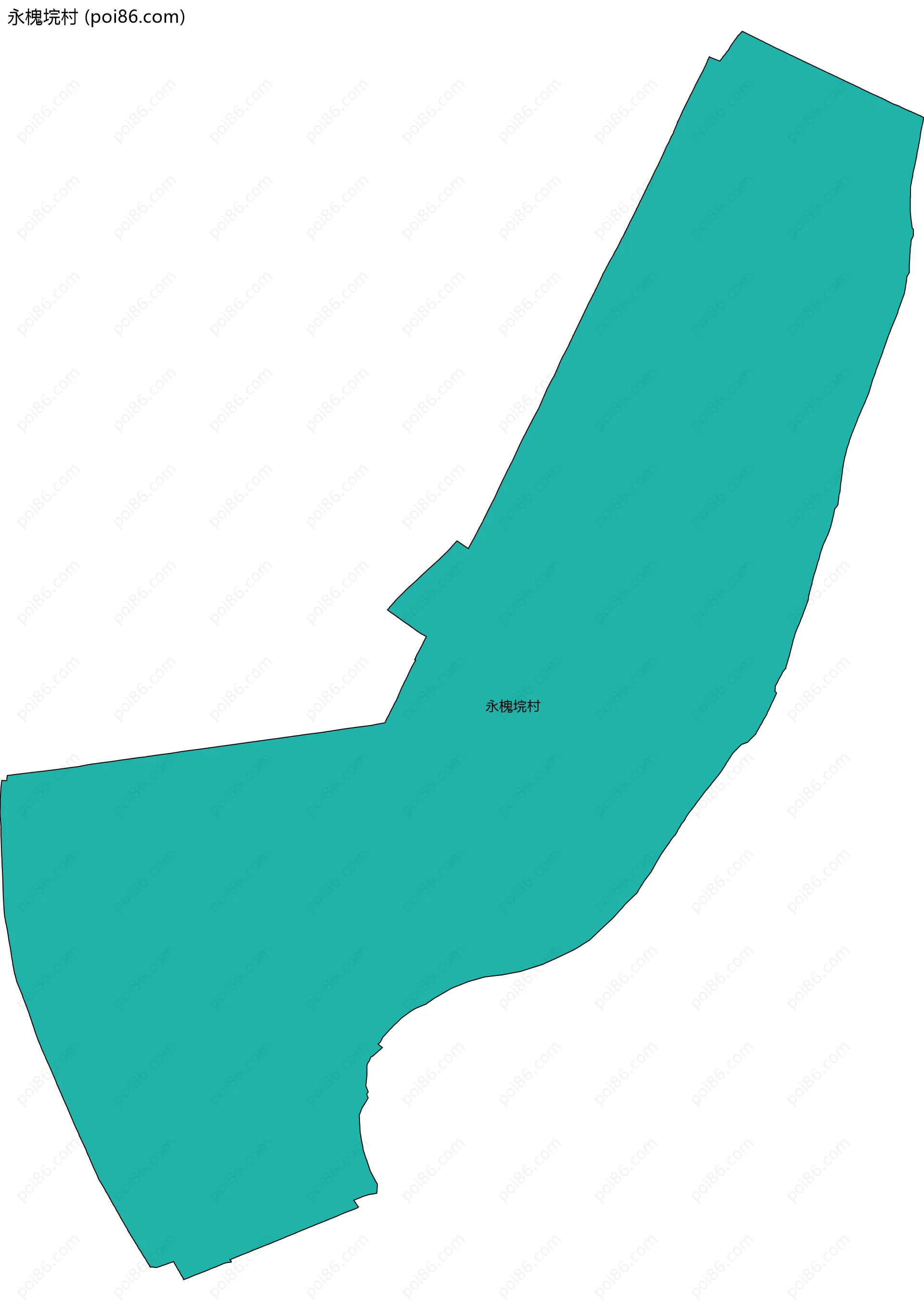 永槐垸村边界地图