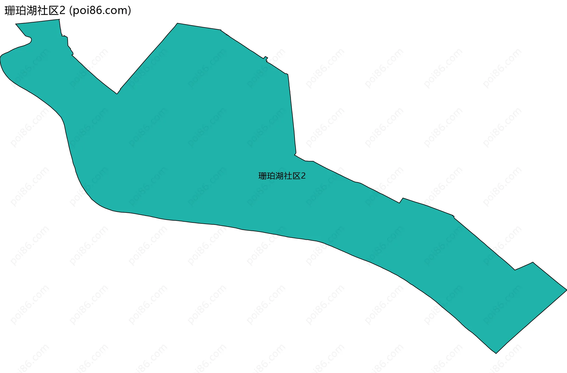 珊珀湖社区2边界地图