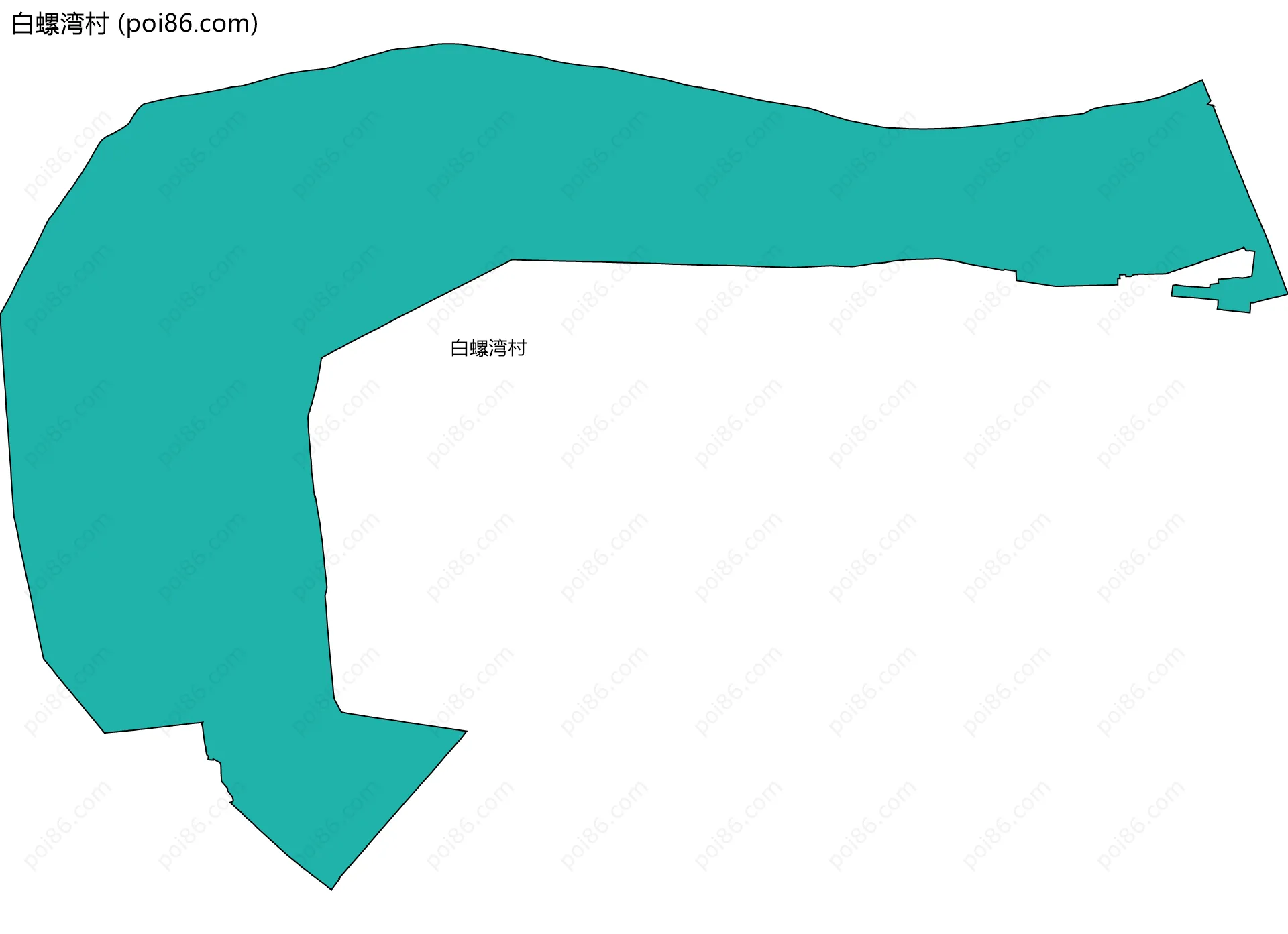 白螺湾村边界地图