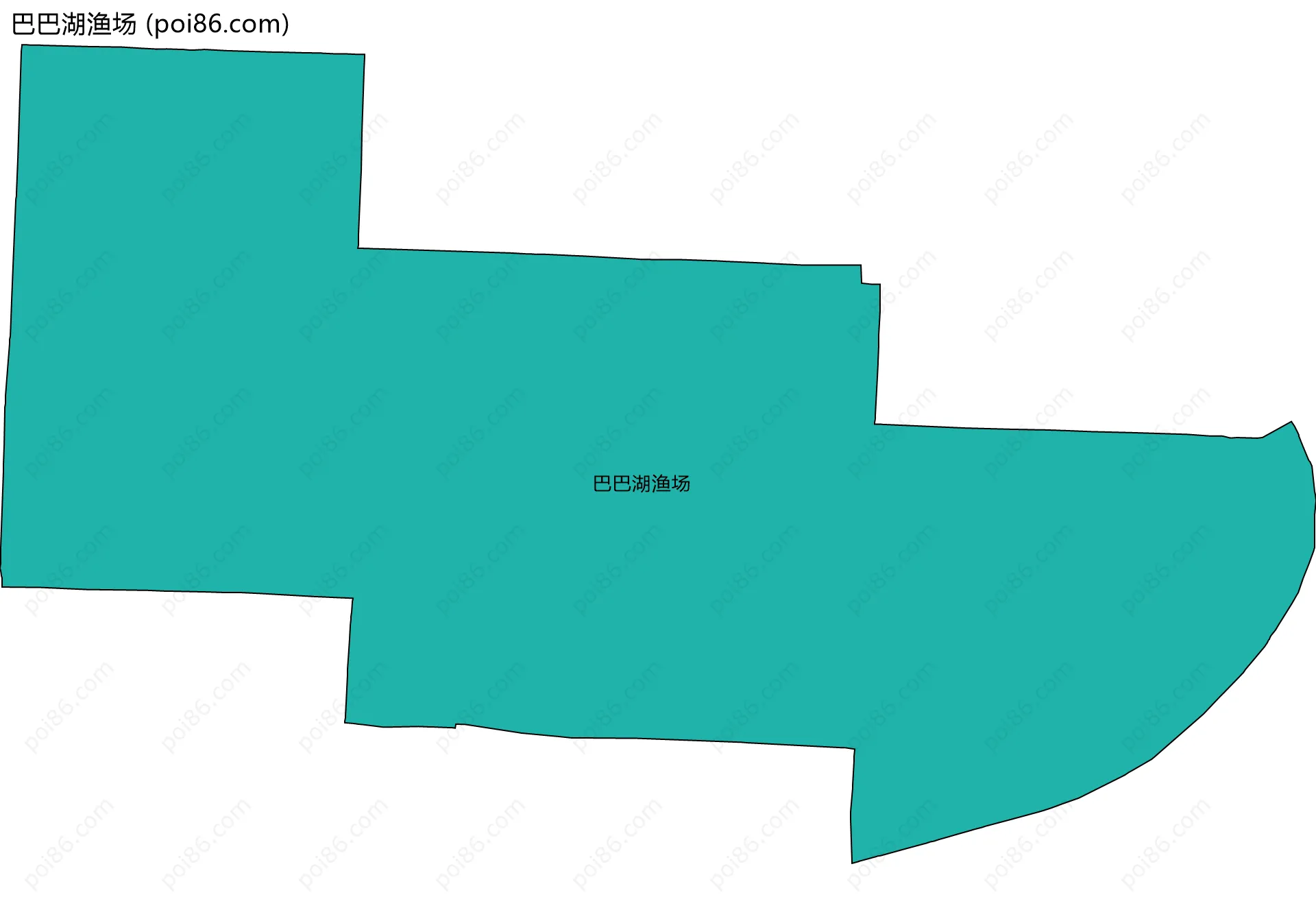 巴巴湖渔场边界地图