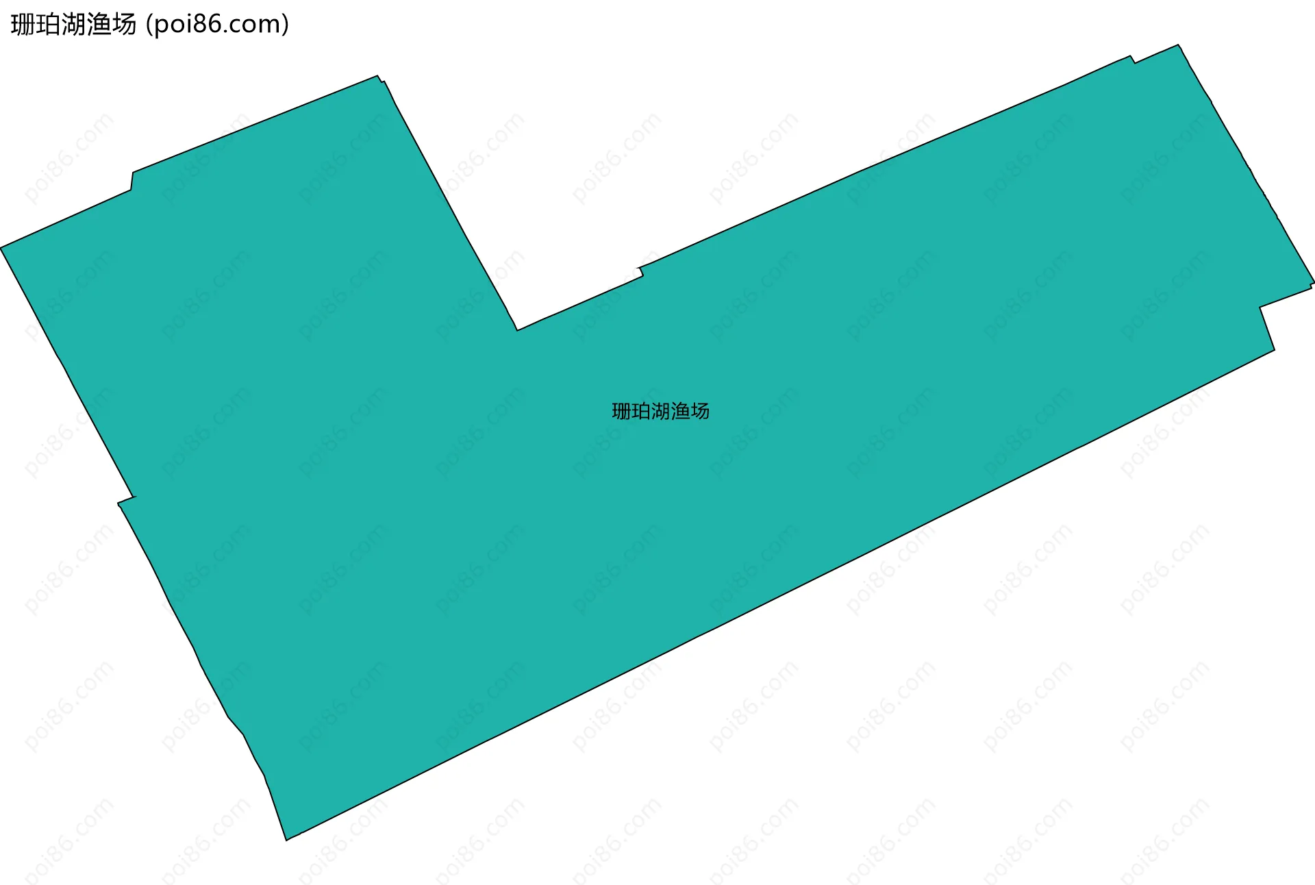 珊珀湖渔场边界地图
