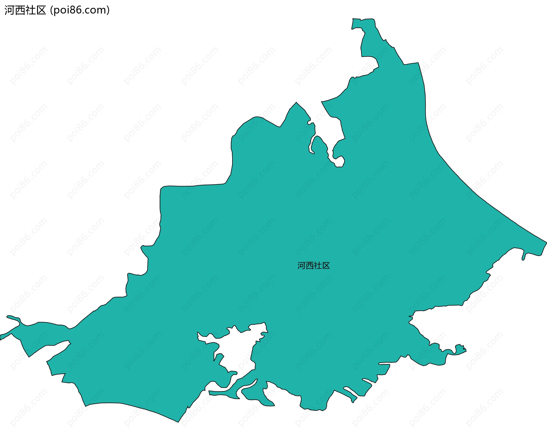 河西社区边界地图