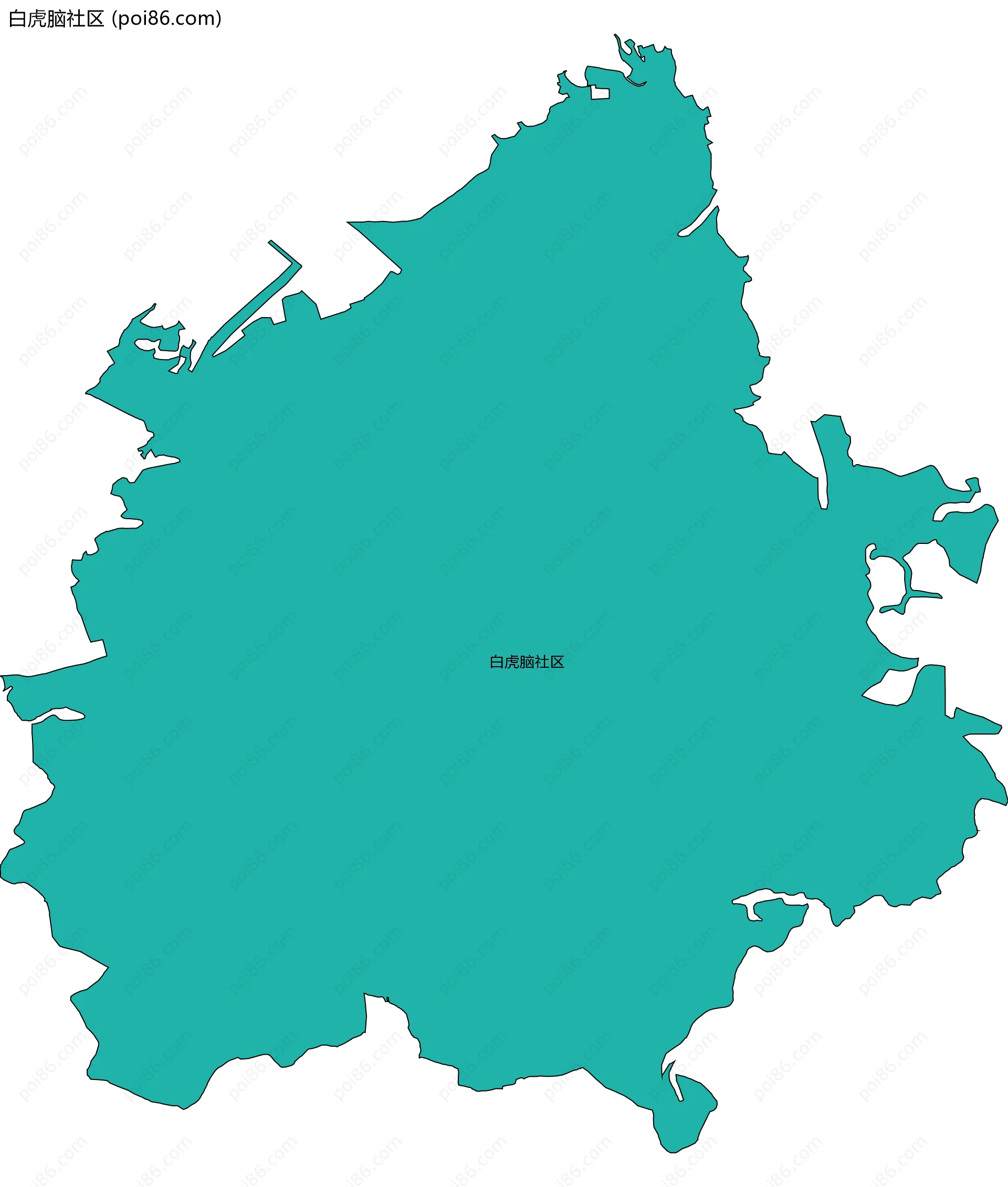 白虎脑社区边界地图
