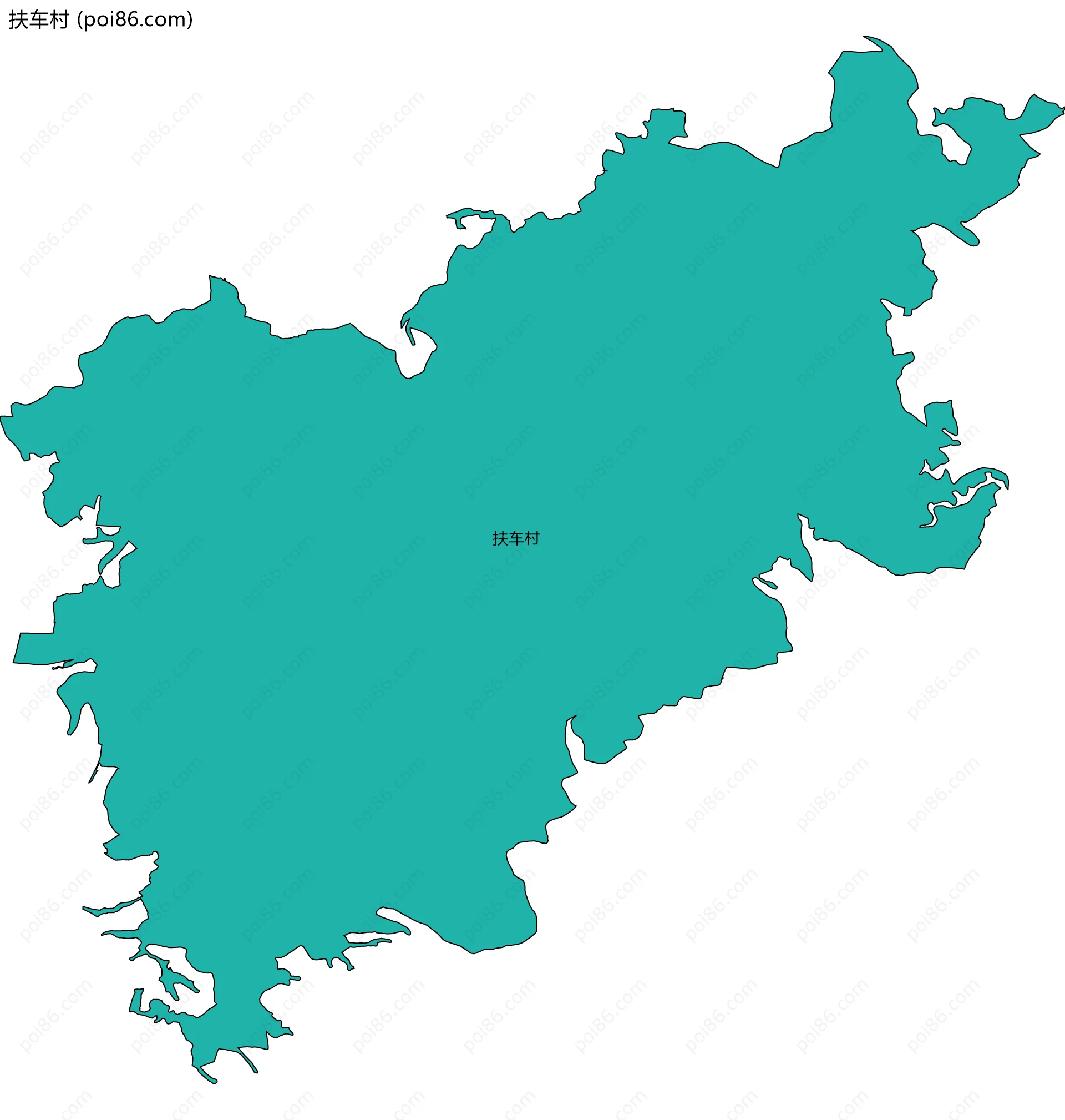 扶车村边界地图