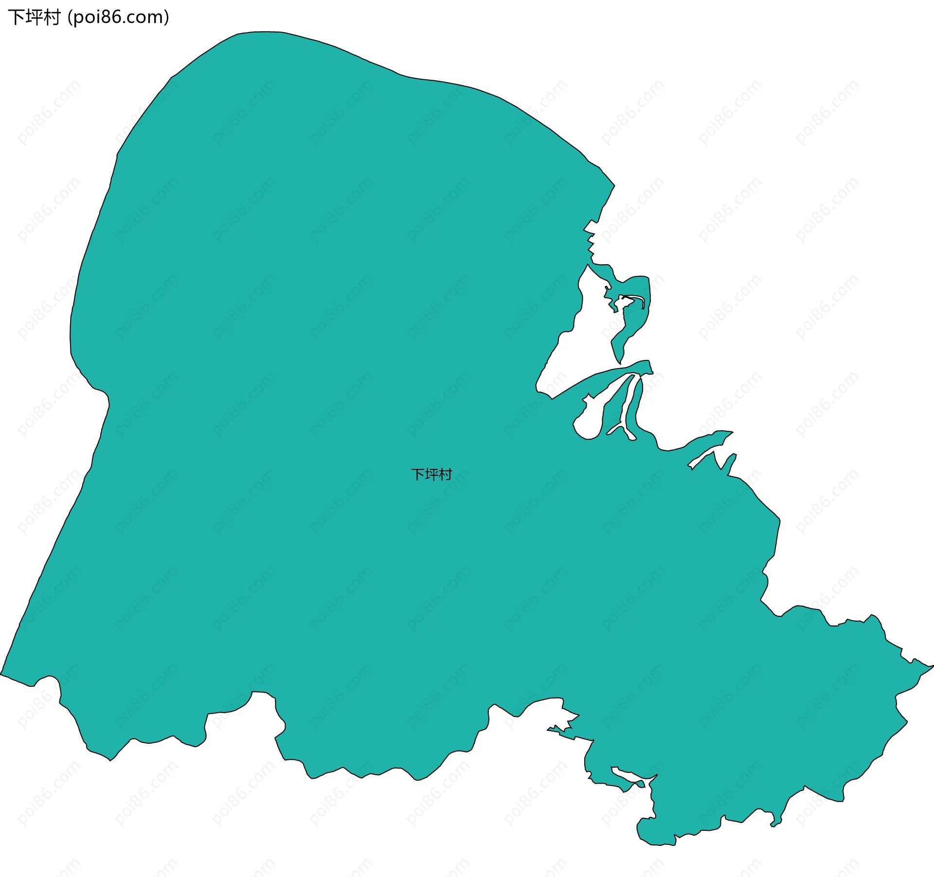 下坪村边界地图