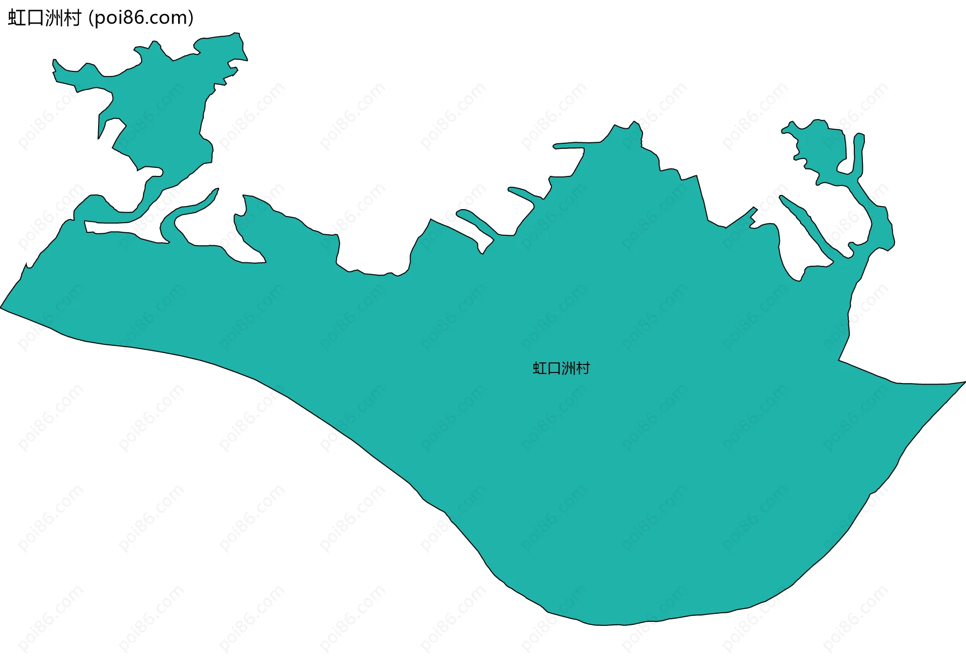 虹口洲村边界地图