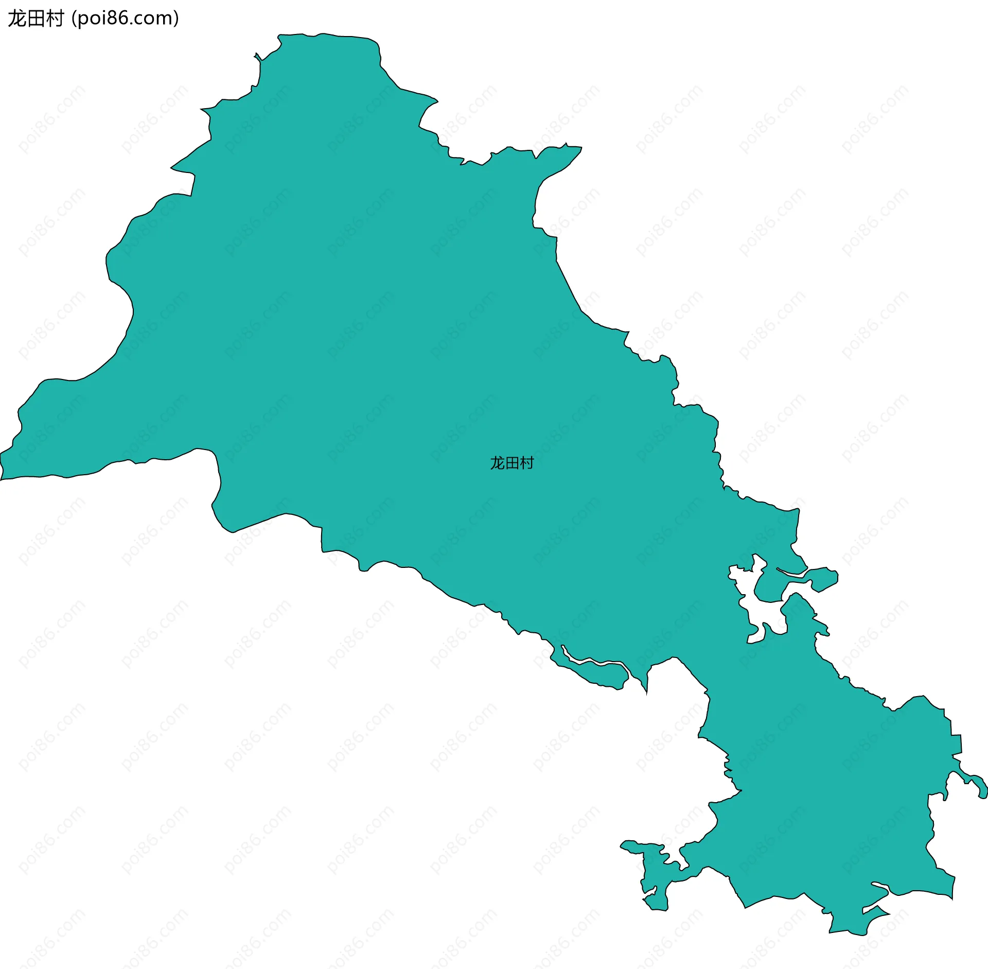 龙田村边界地图