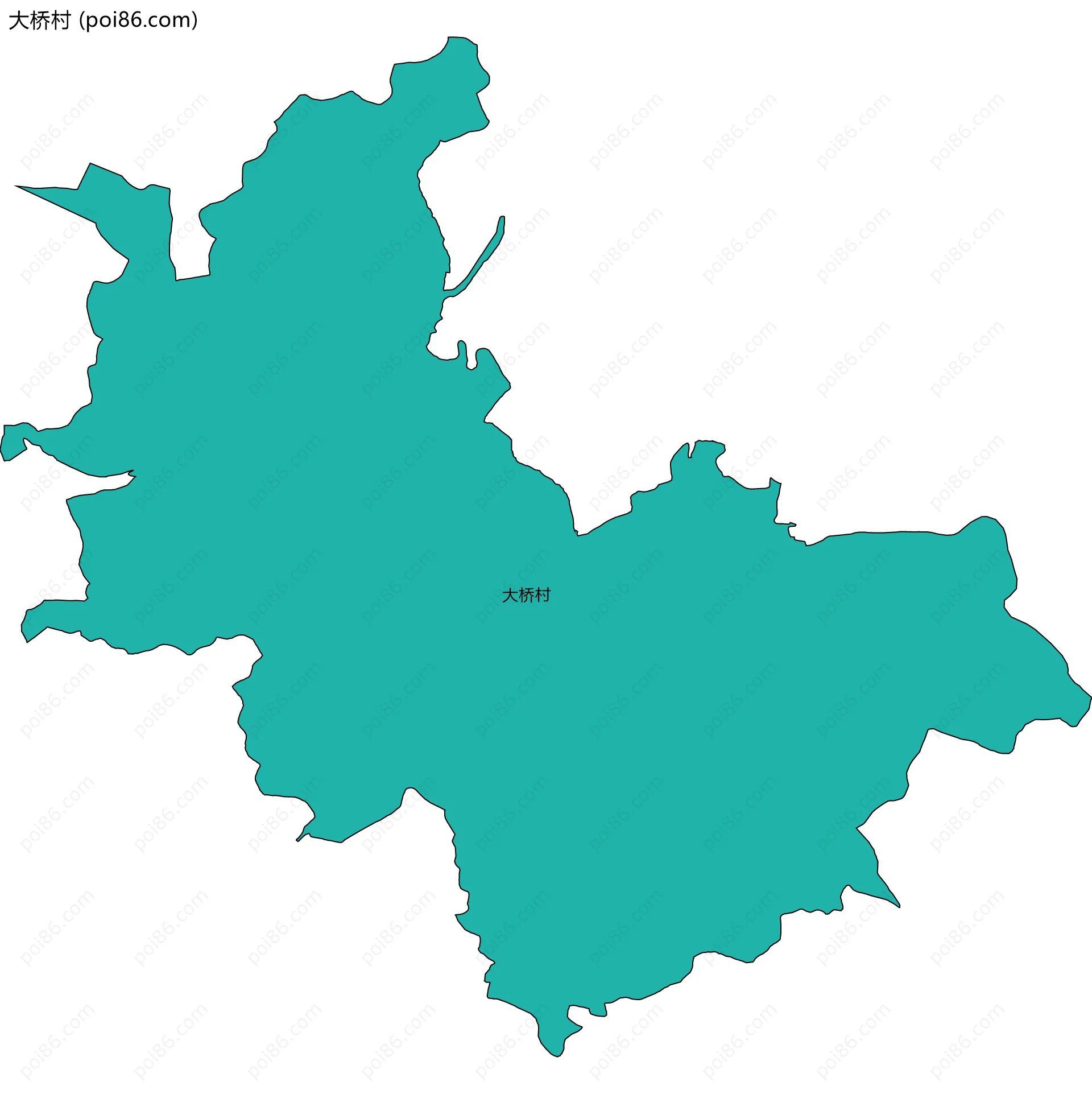 大桥村边界地图