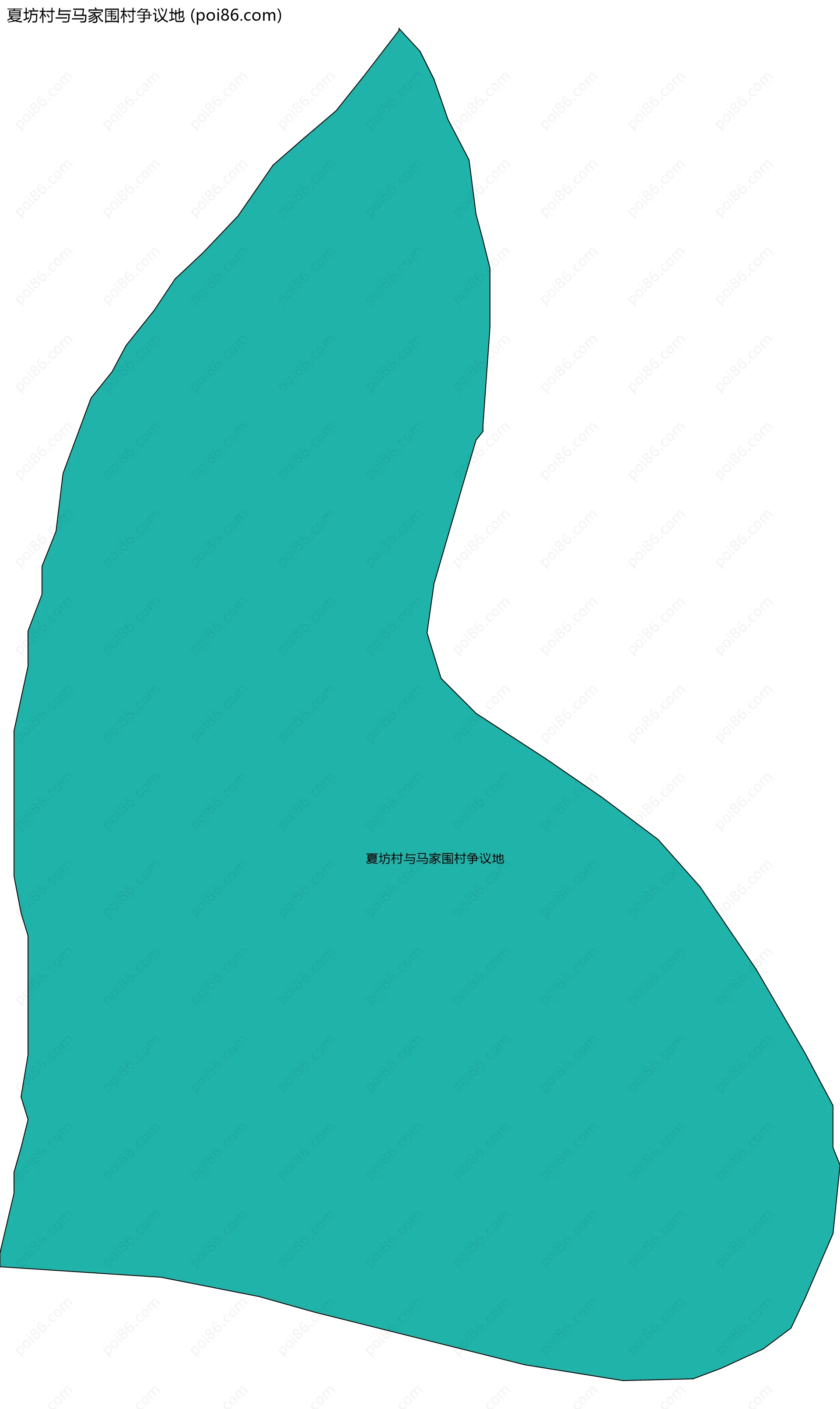 夏坊村与马家围村争议地边界地图