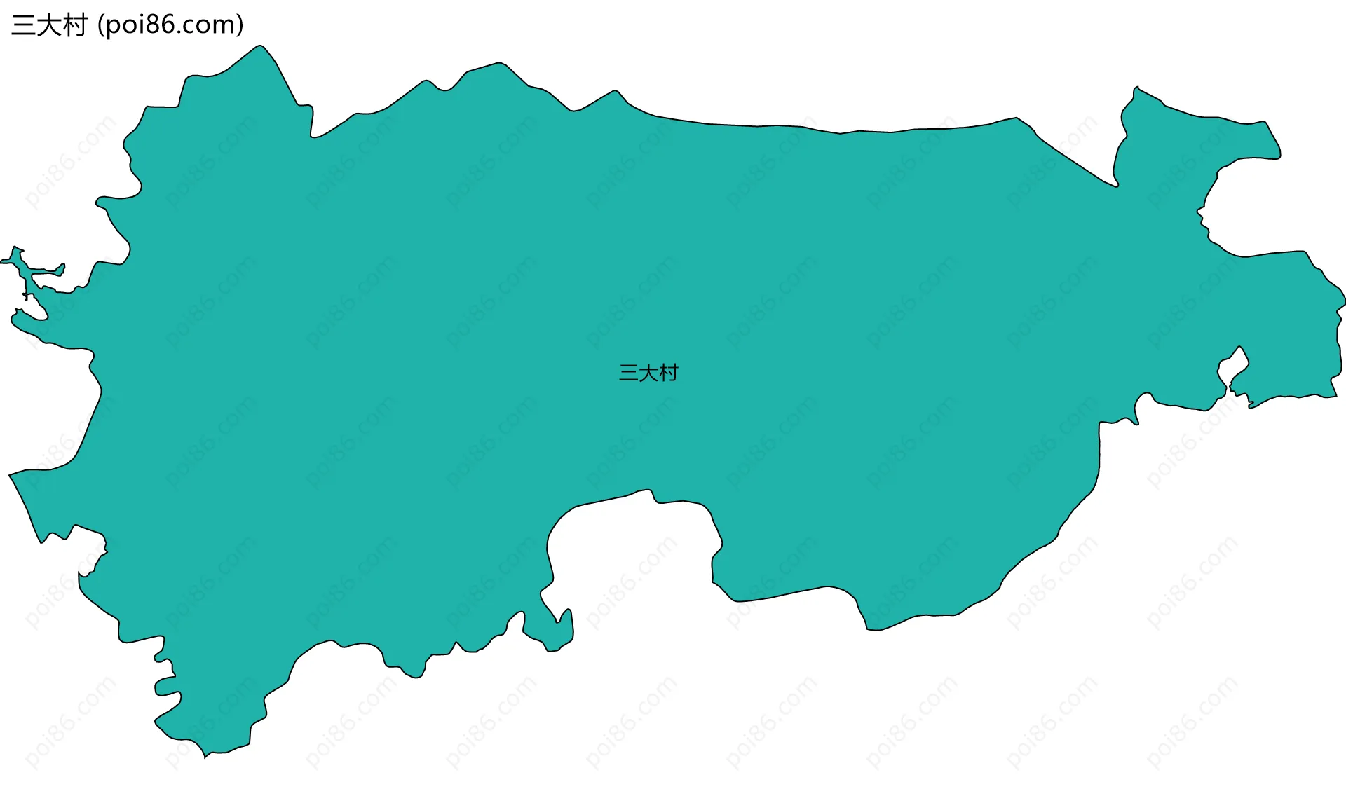 三大村边界地图