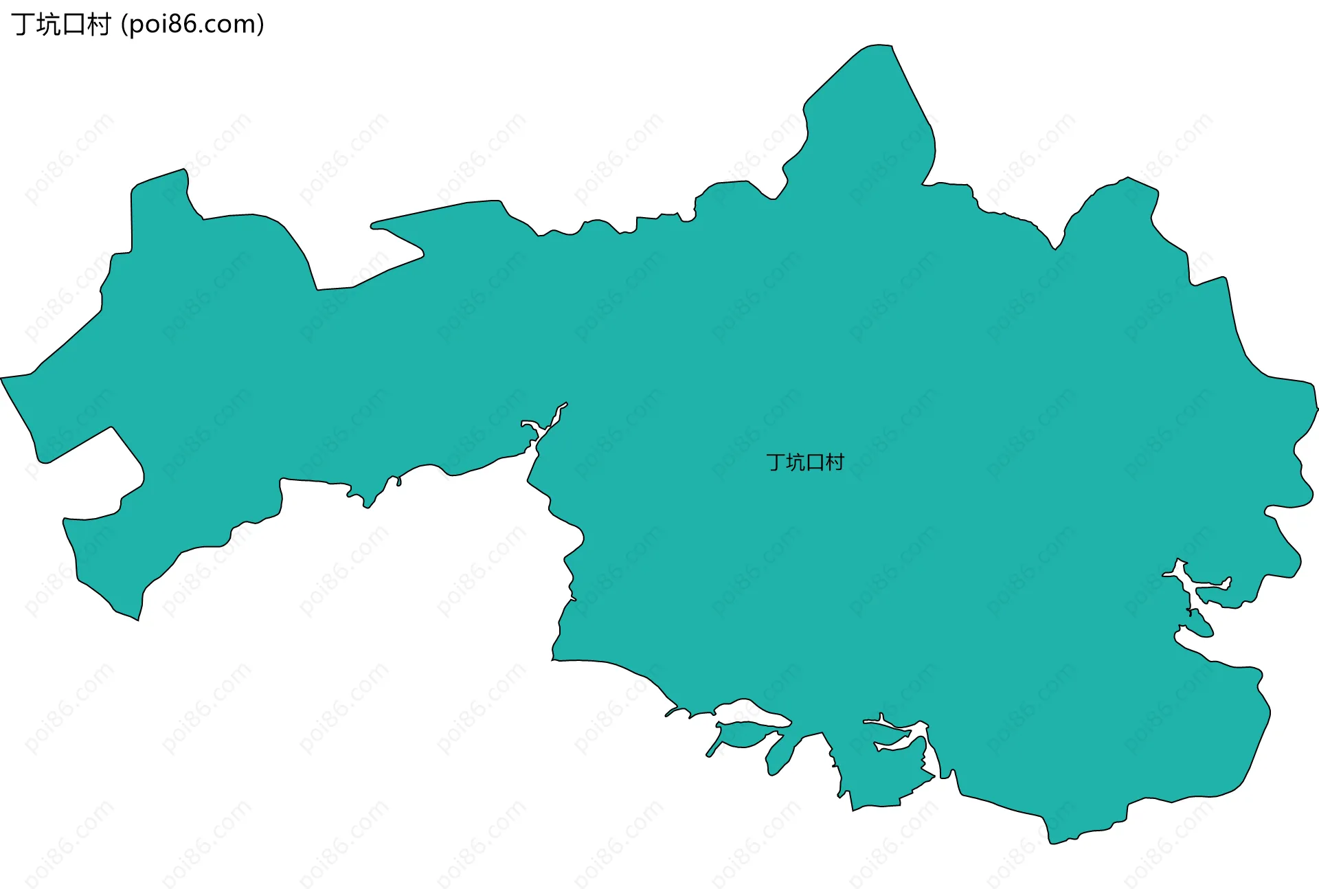 丁坑口村边界地图
