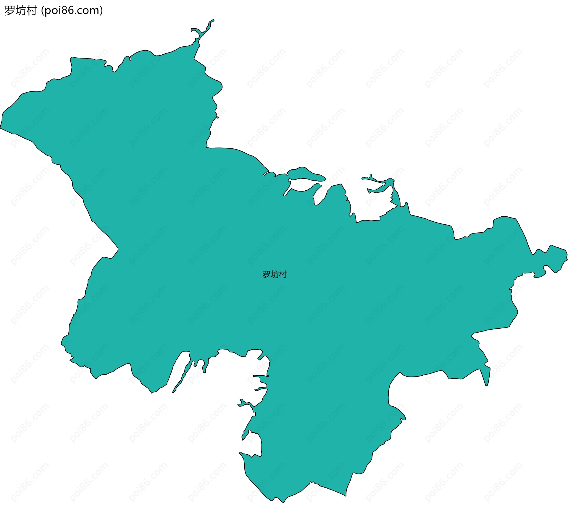 罗坊村边界地图