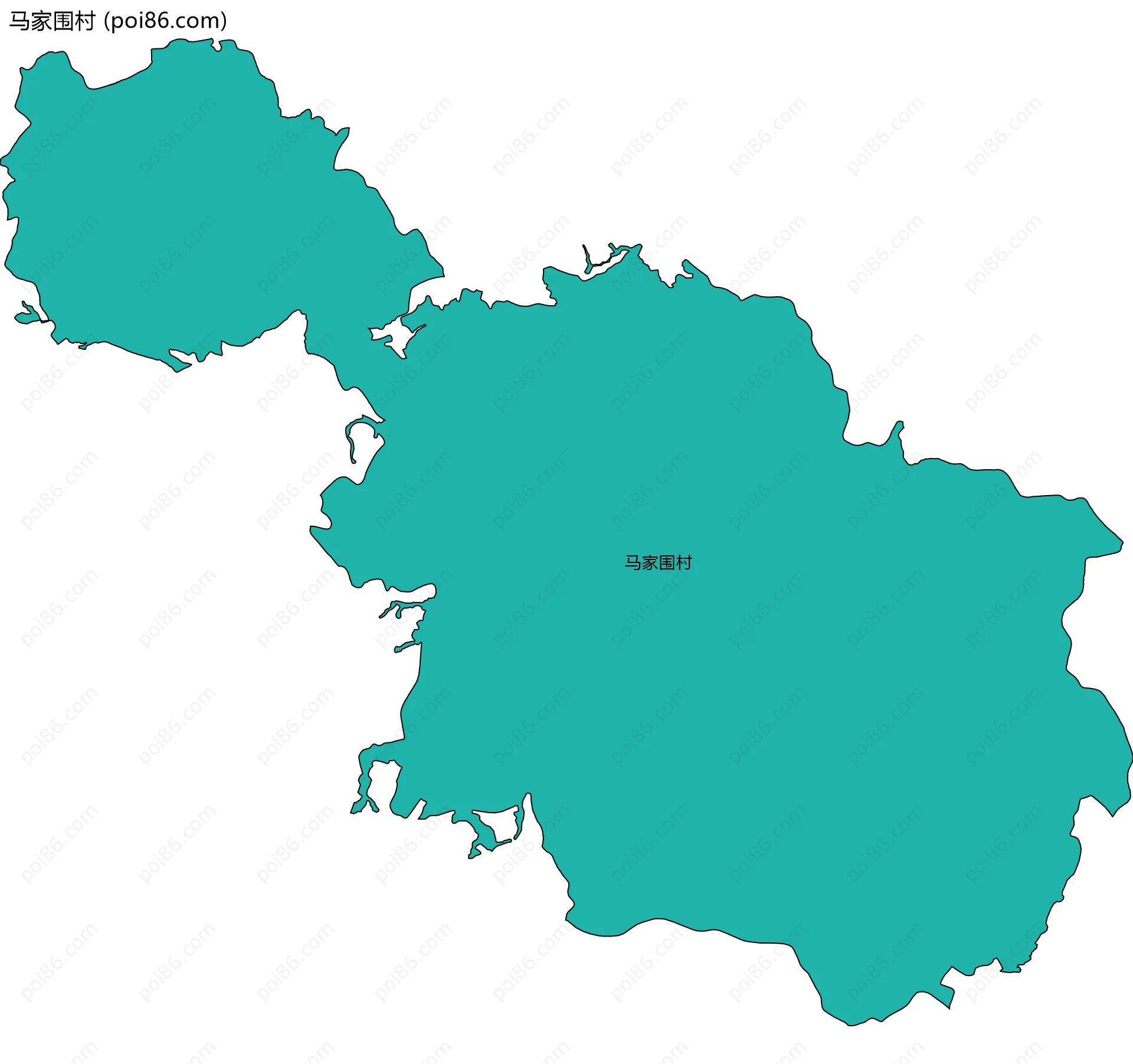 马家围村边界地图