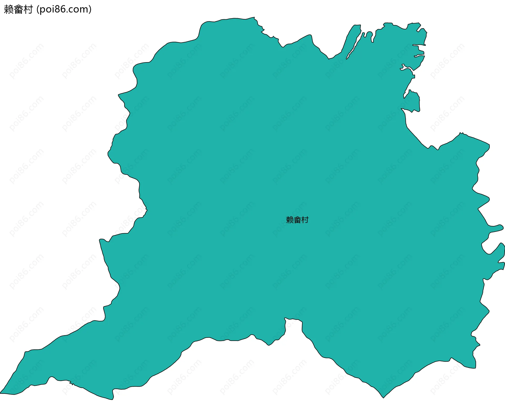赖畲村边界地图