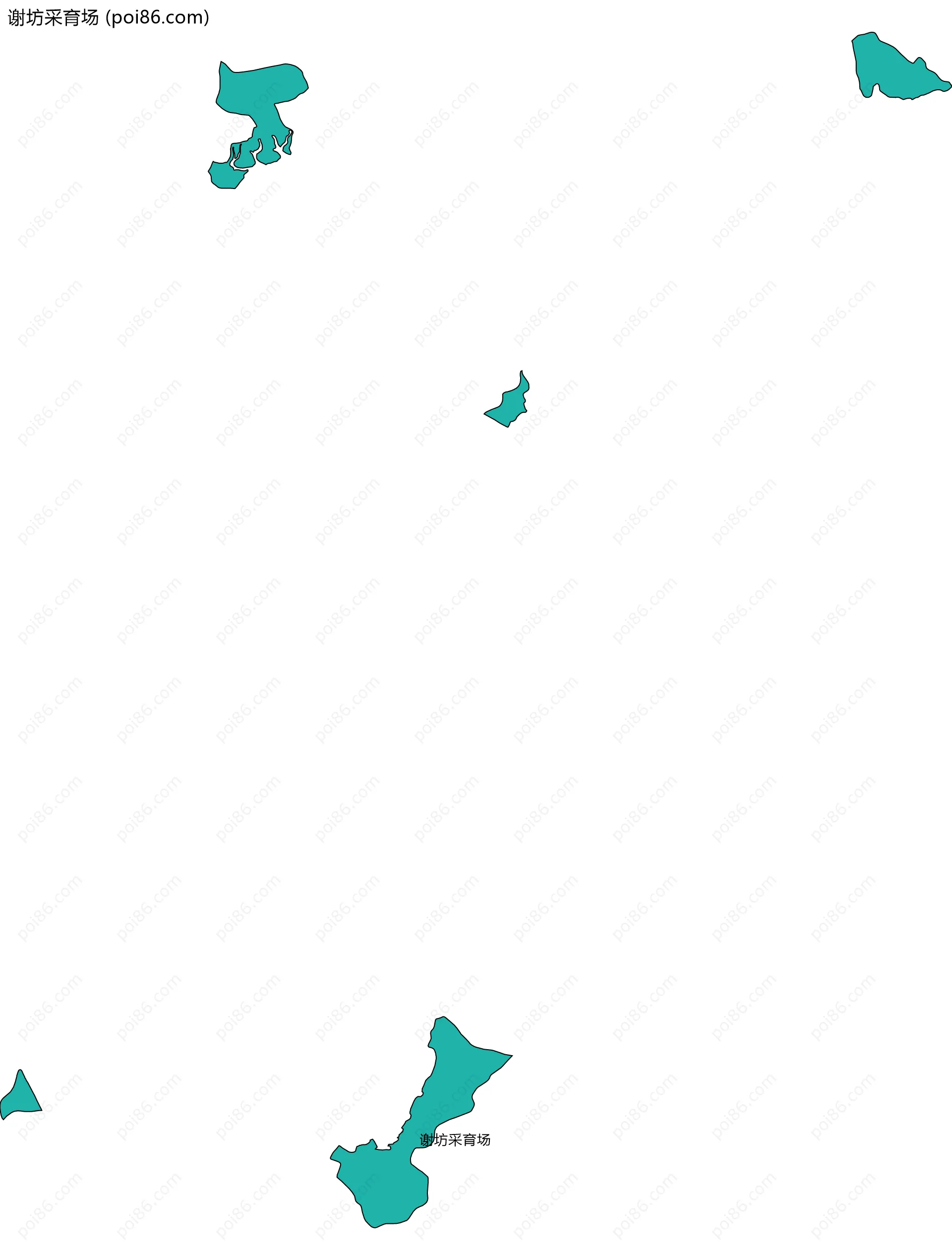 谢坊采育场边界地图