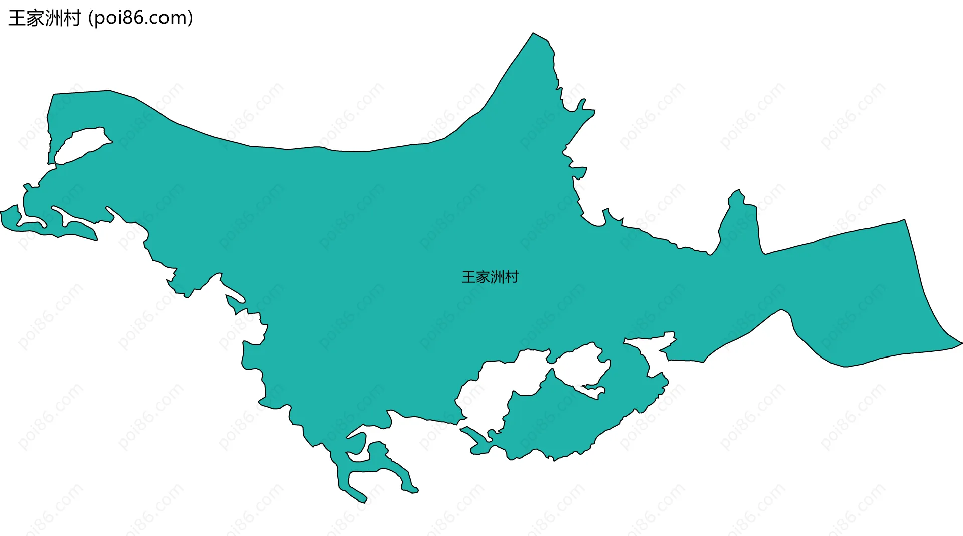 王家洲村边界地图