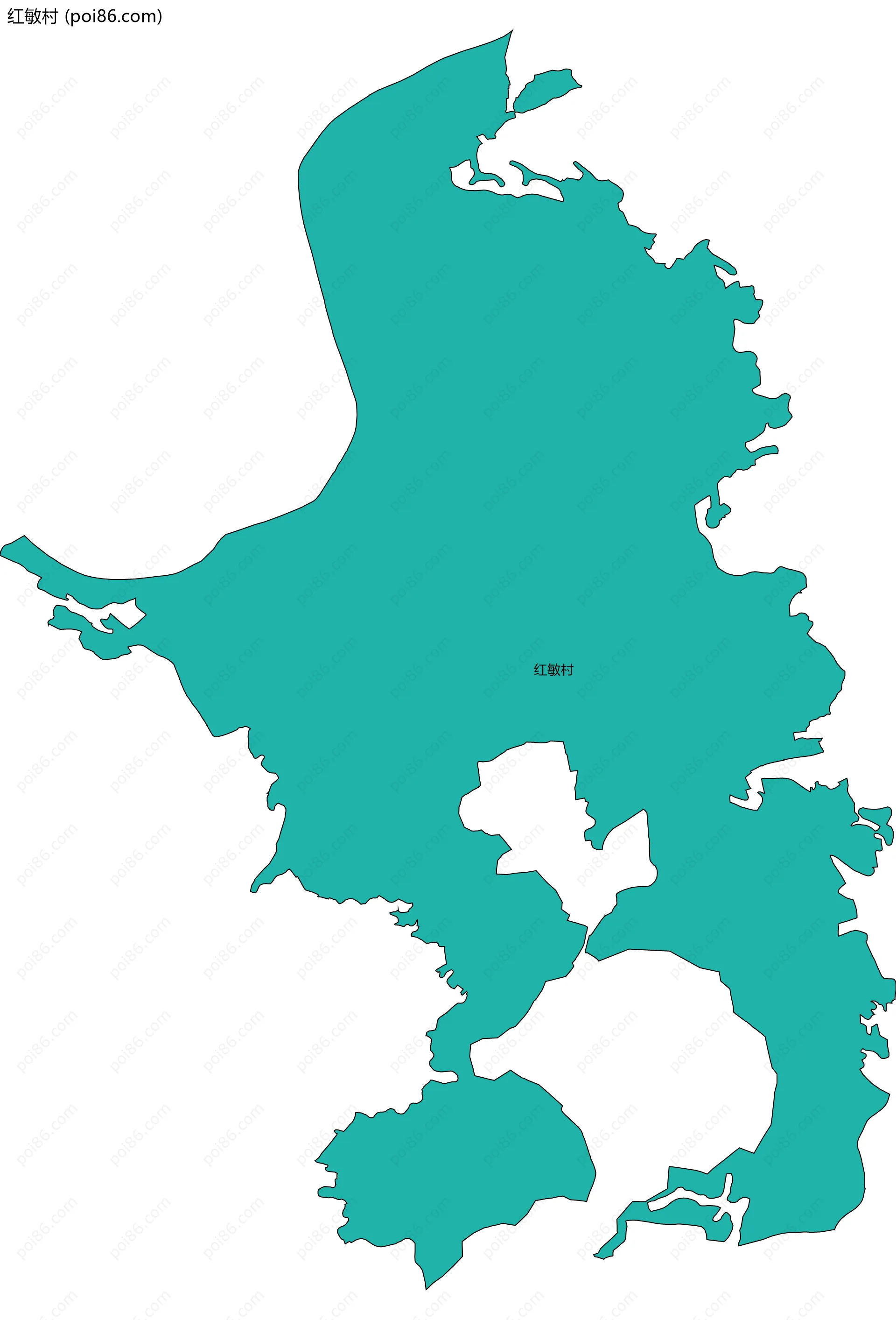 红敏村边界地图