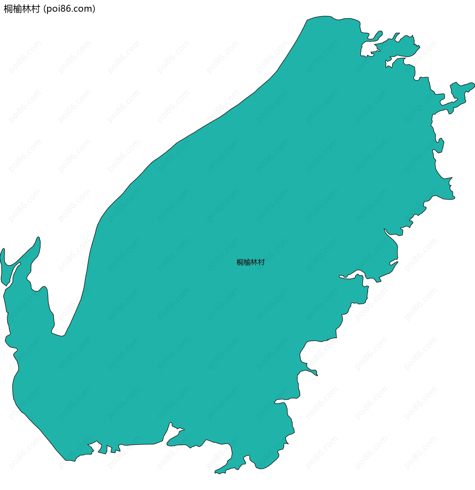 桐榆林村边界地图