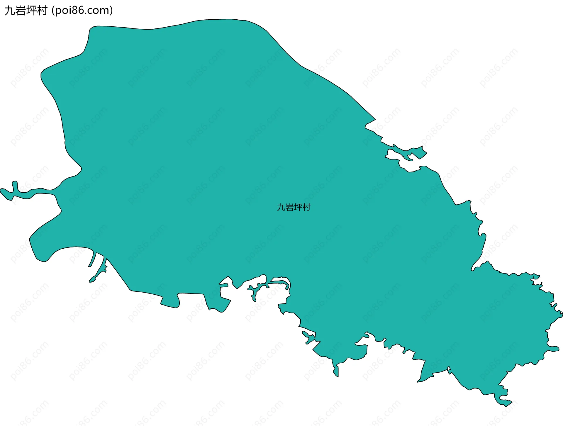 九岩坪村边界地图