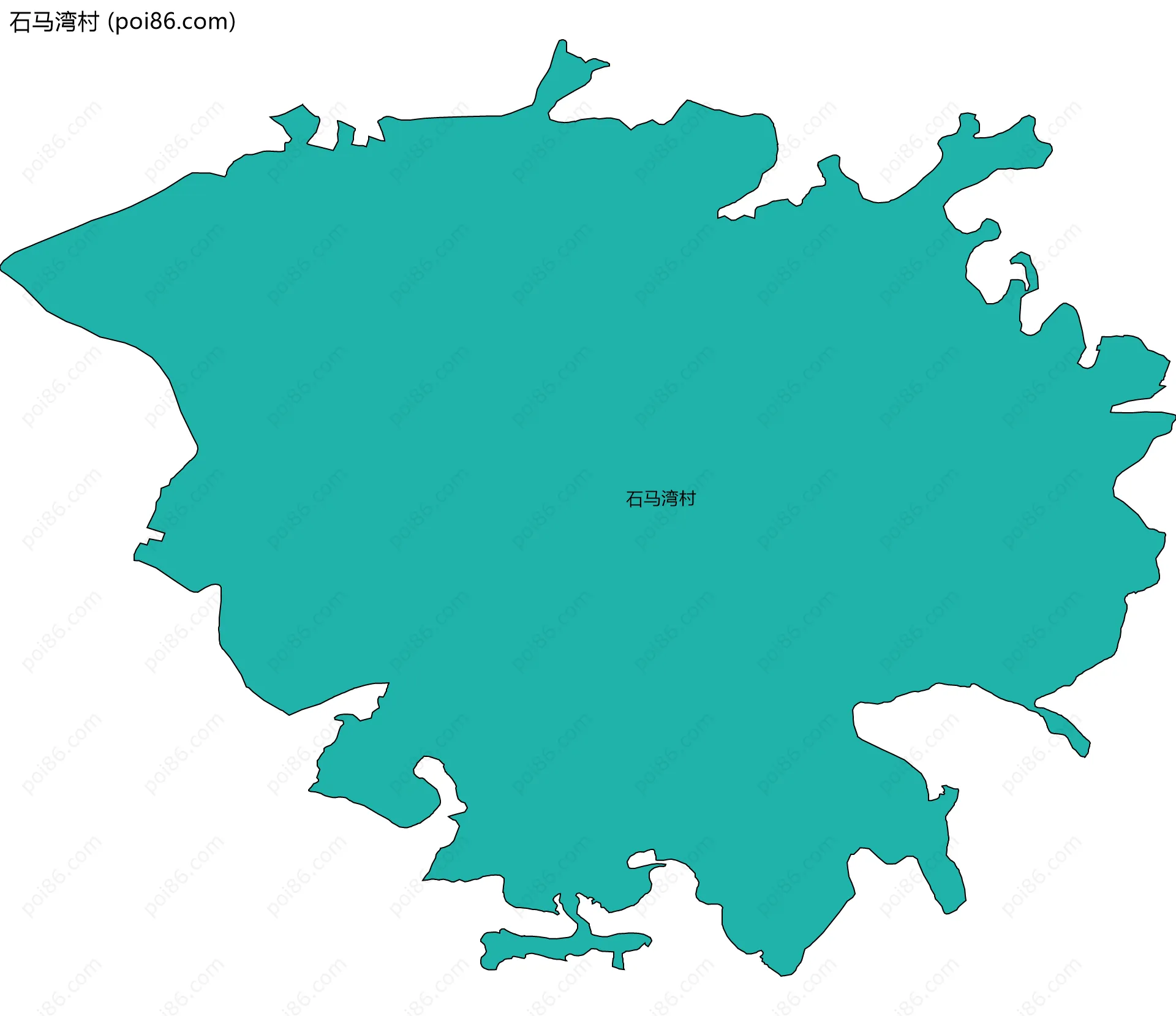 石马湾村边界地图