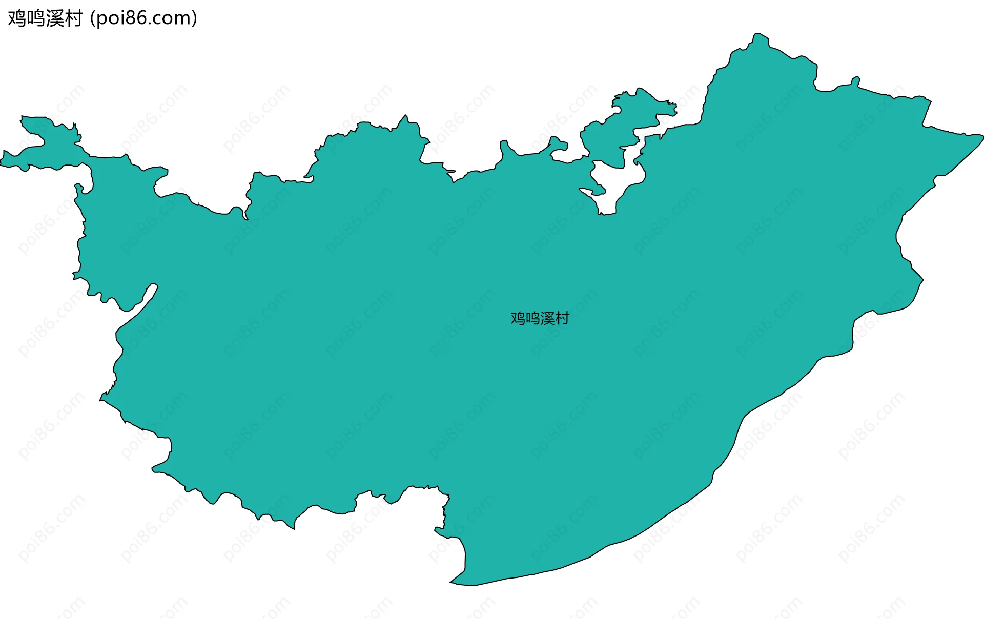 鸡鸣溪村边界地图