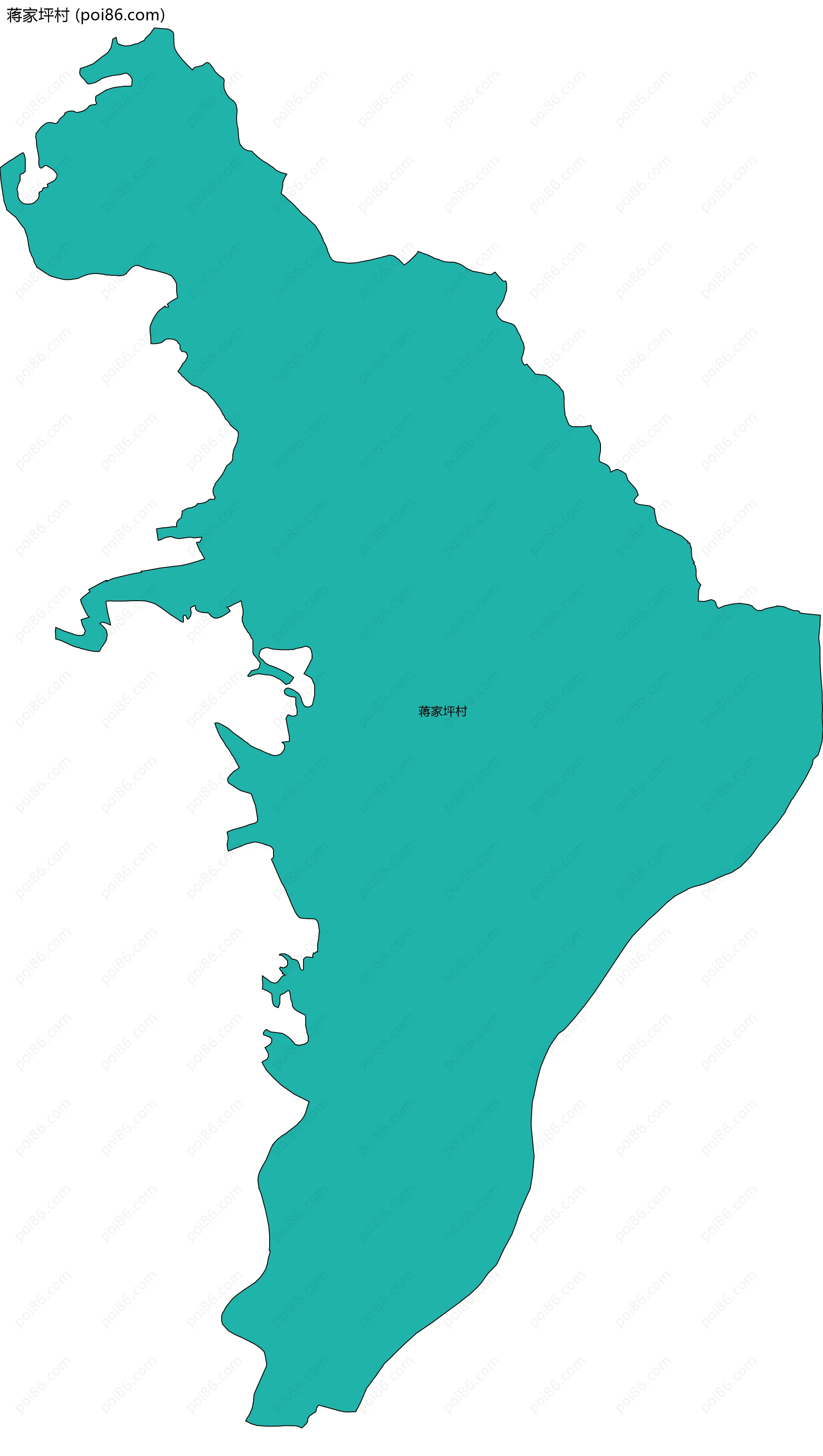 蒋家坪村边界地图