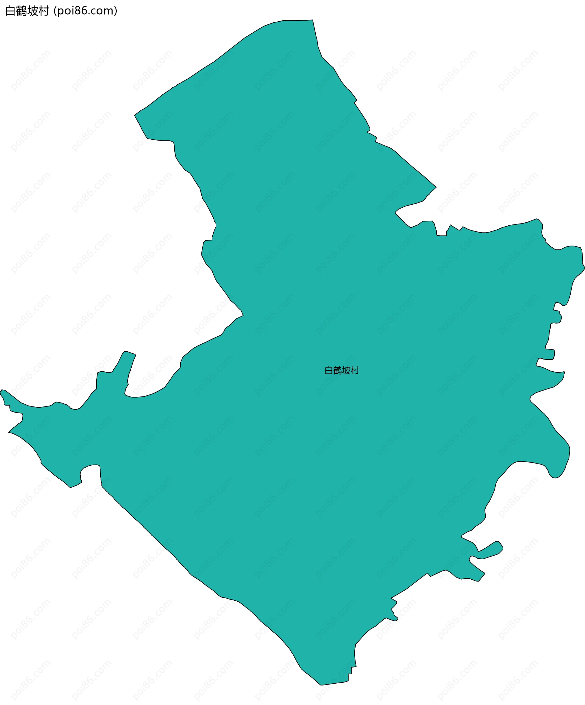 白鹤坡村边界地图