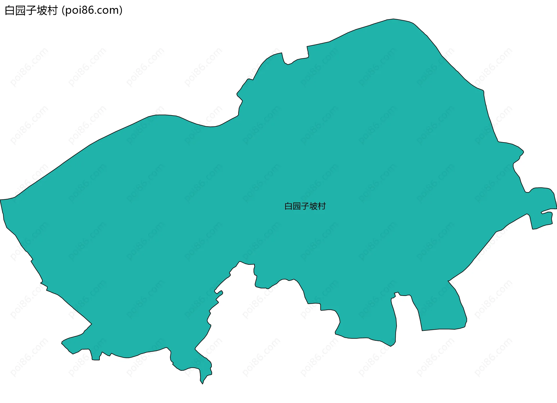白园子坡村边界地图