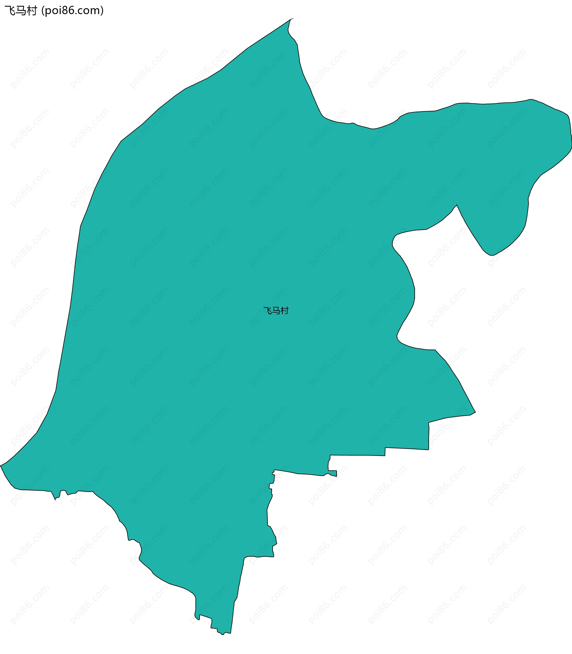 飞马村边界地图