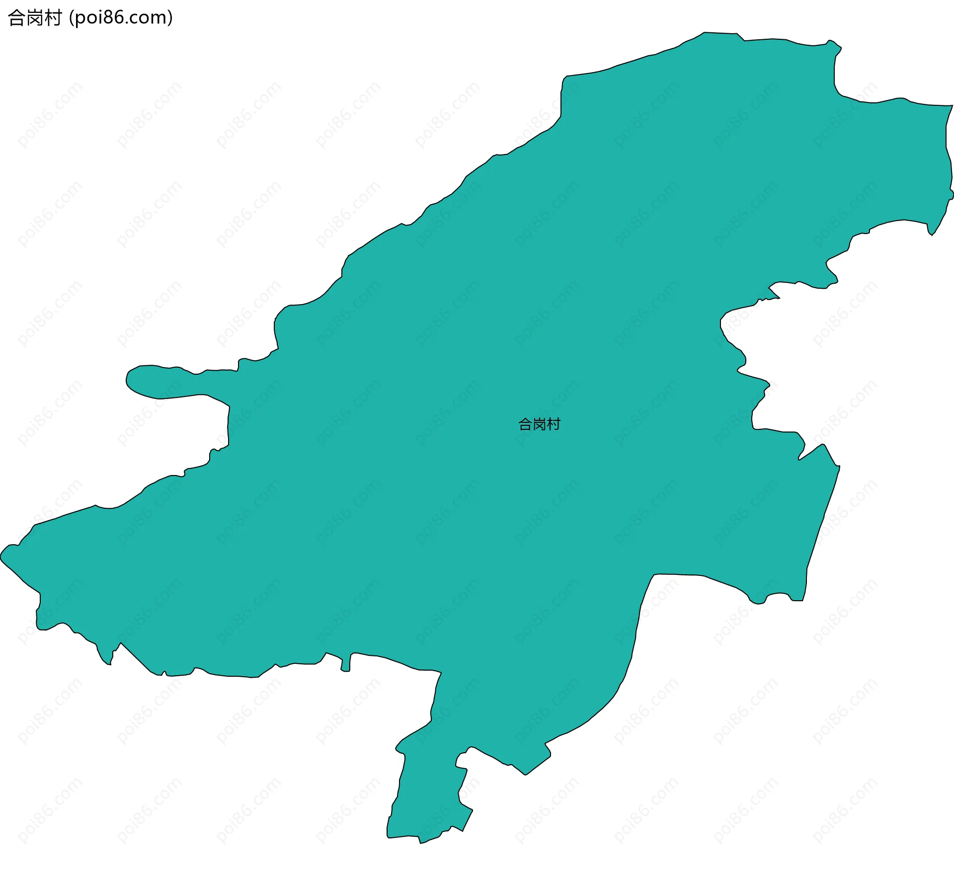 合岗村边界地图