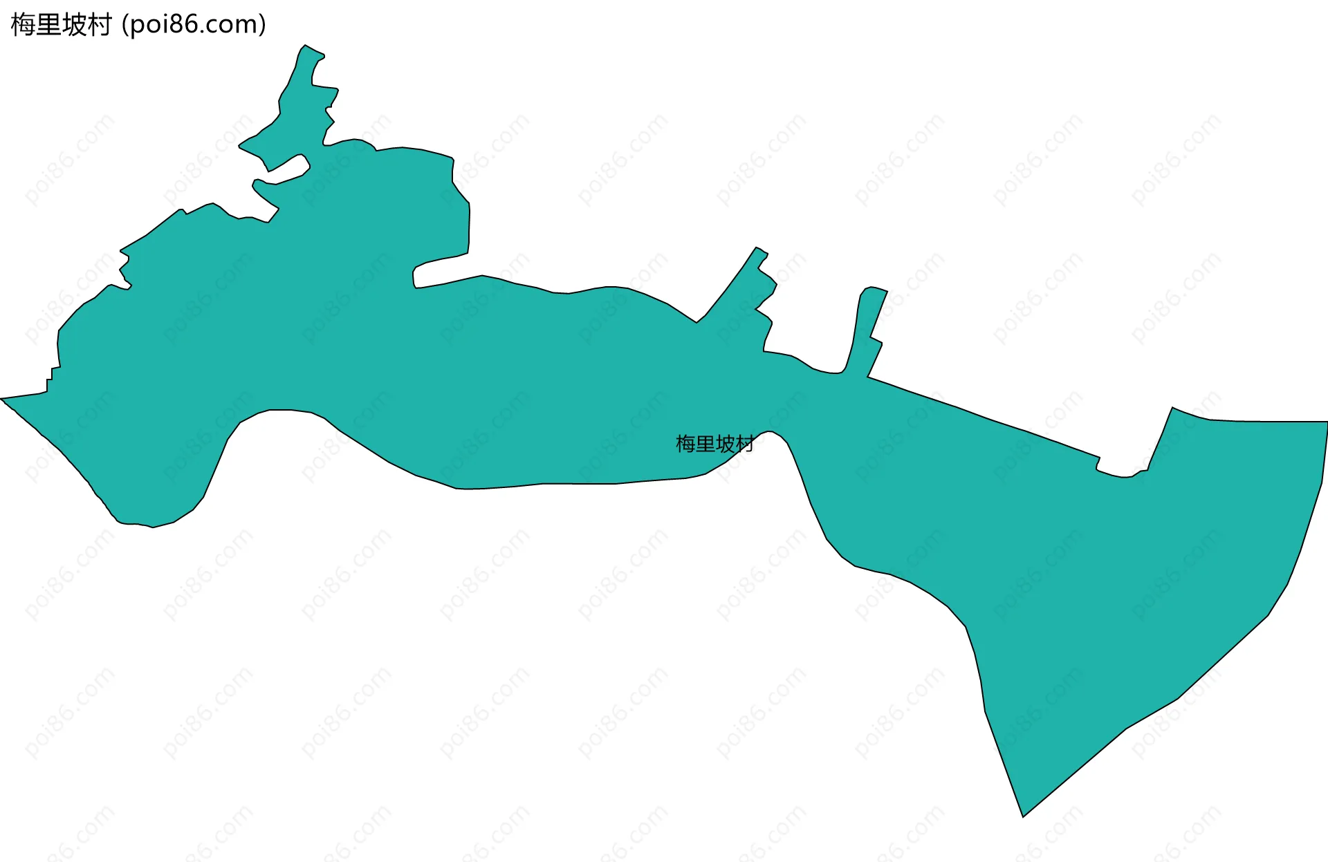 梅里坡村边界地图