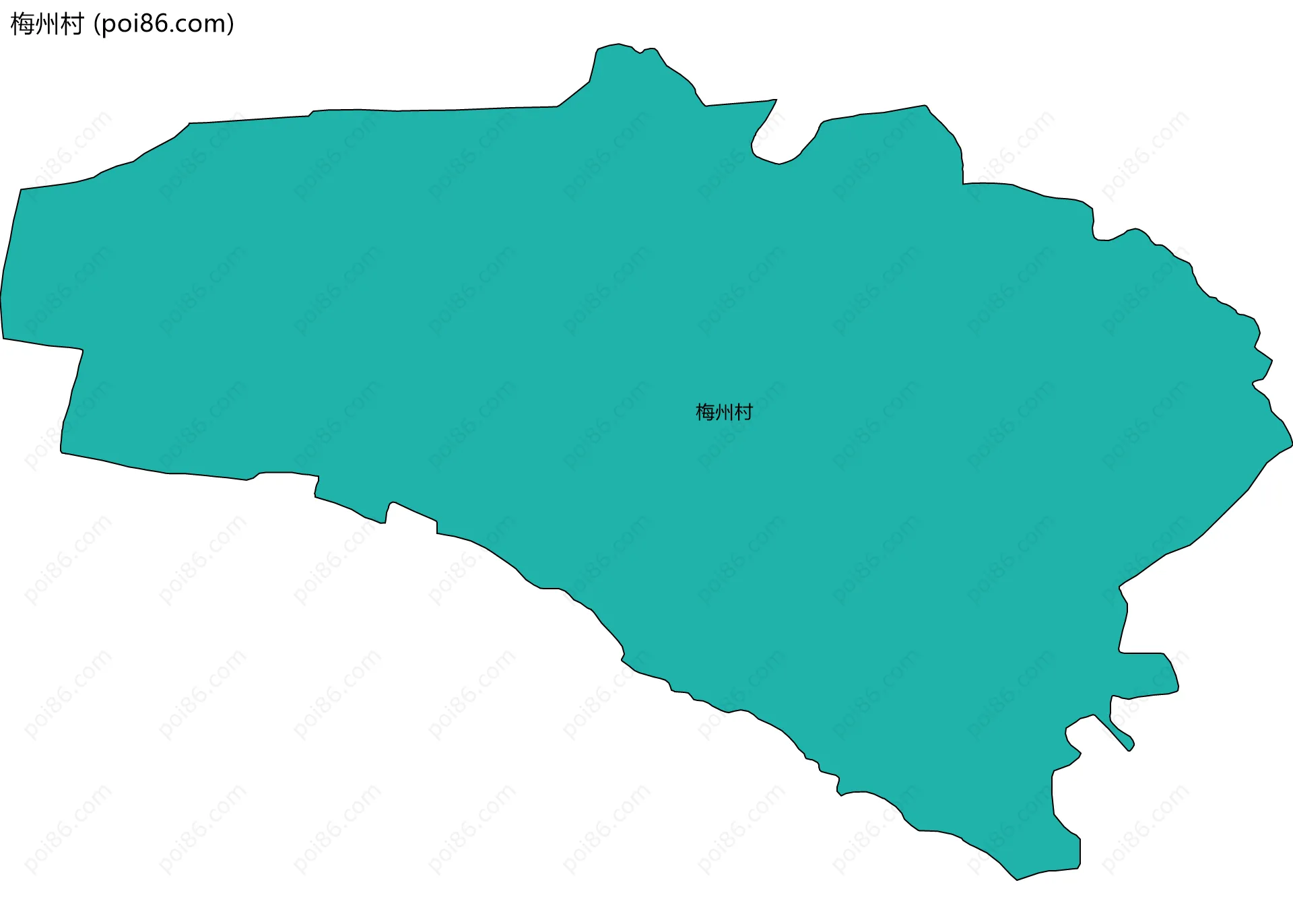 梅州村边界地图