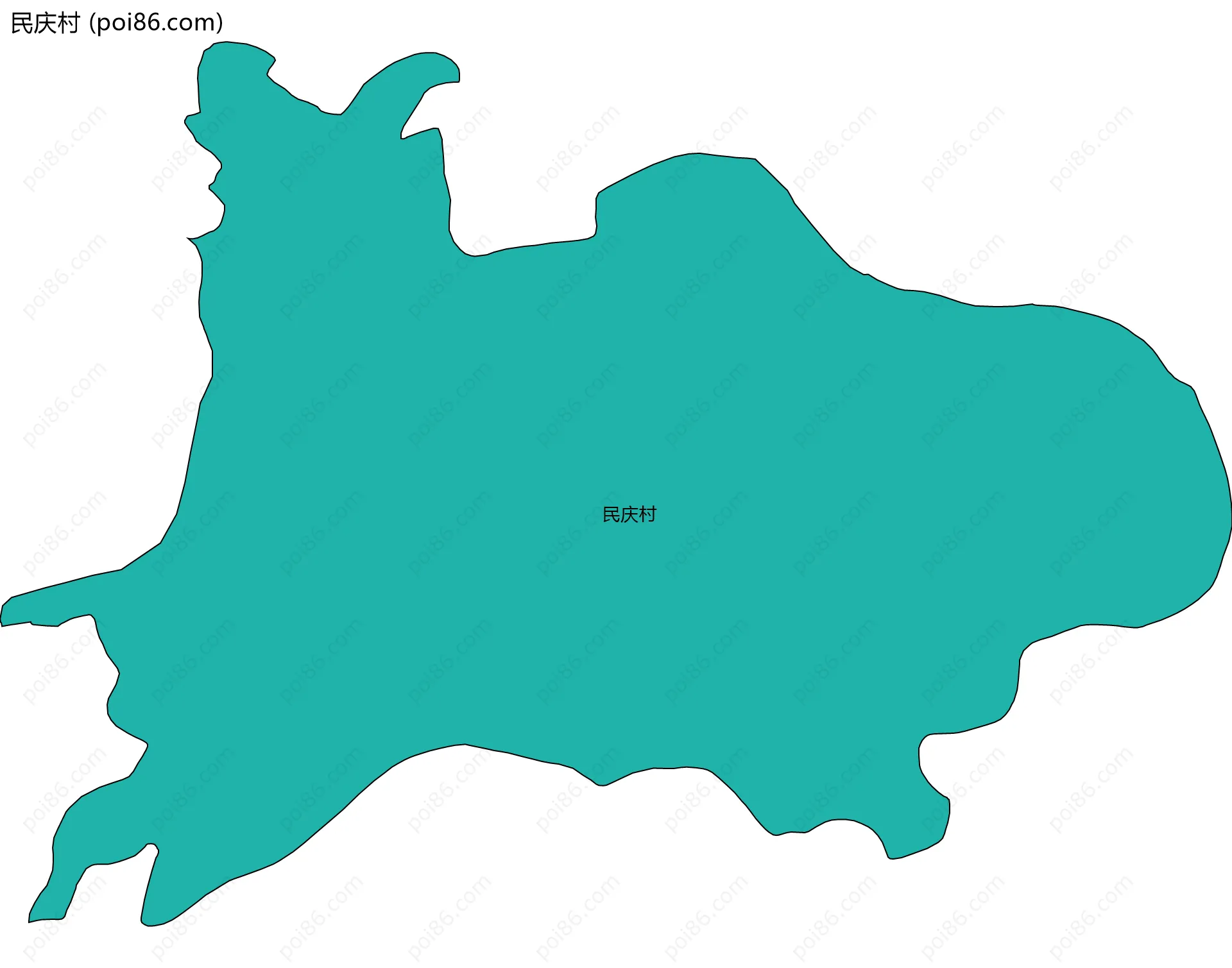 民庆村边界地图