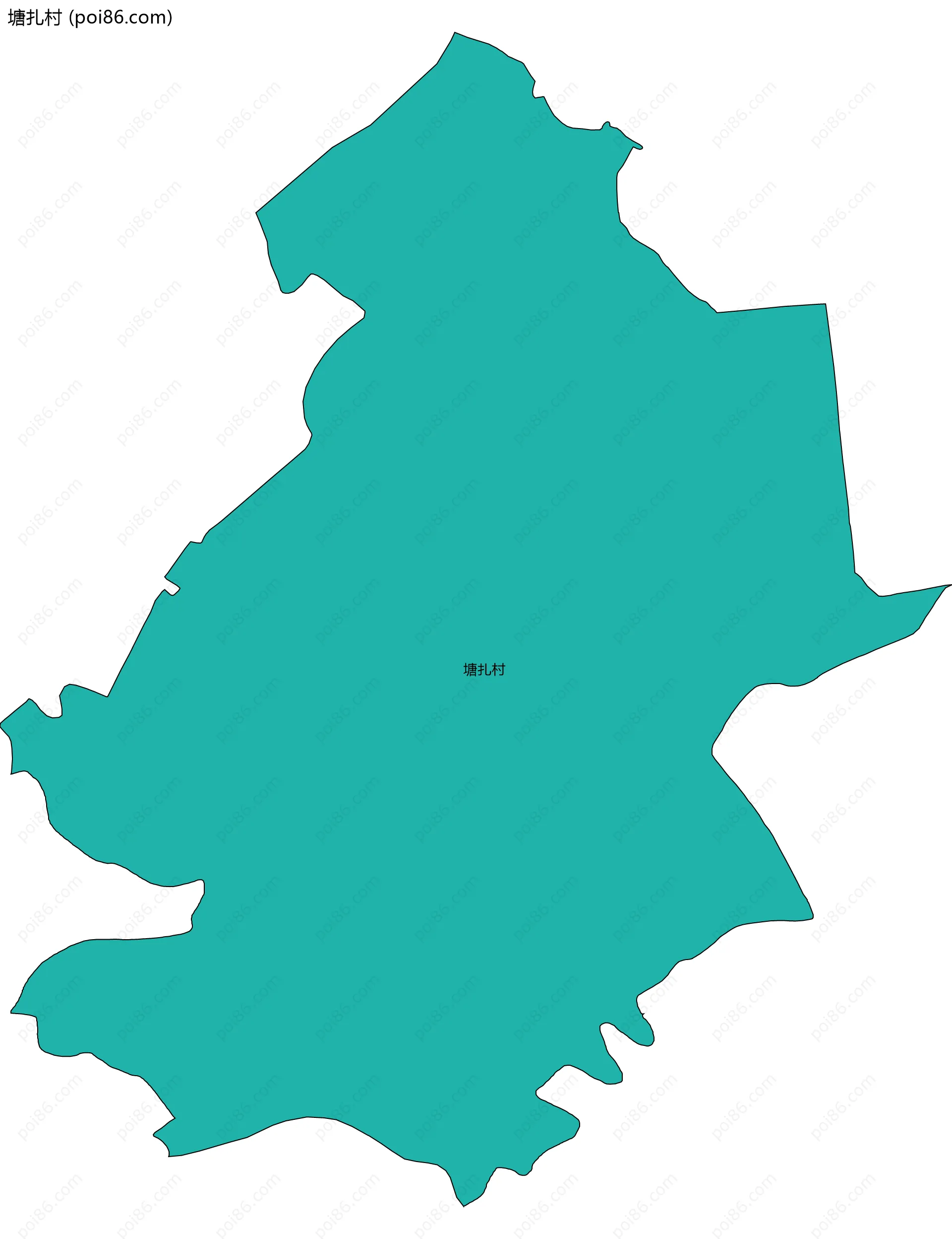 塘扎村边界地图