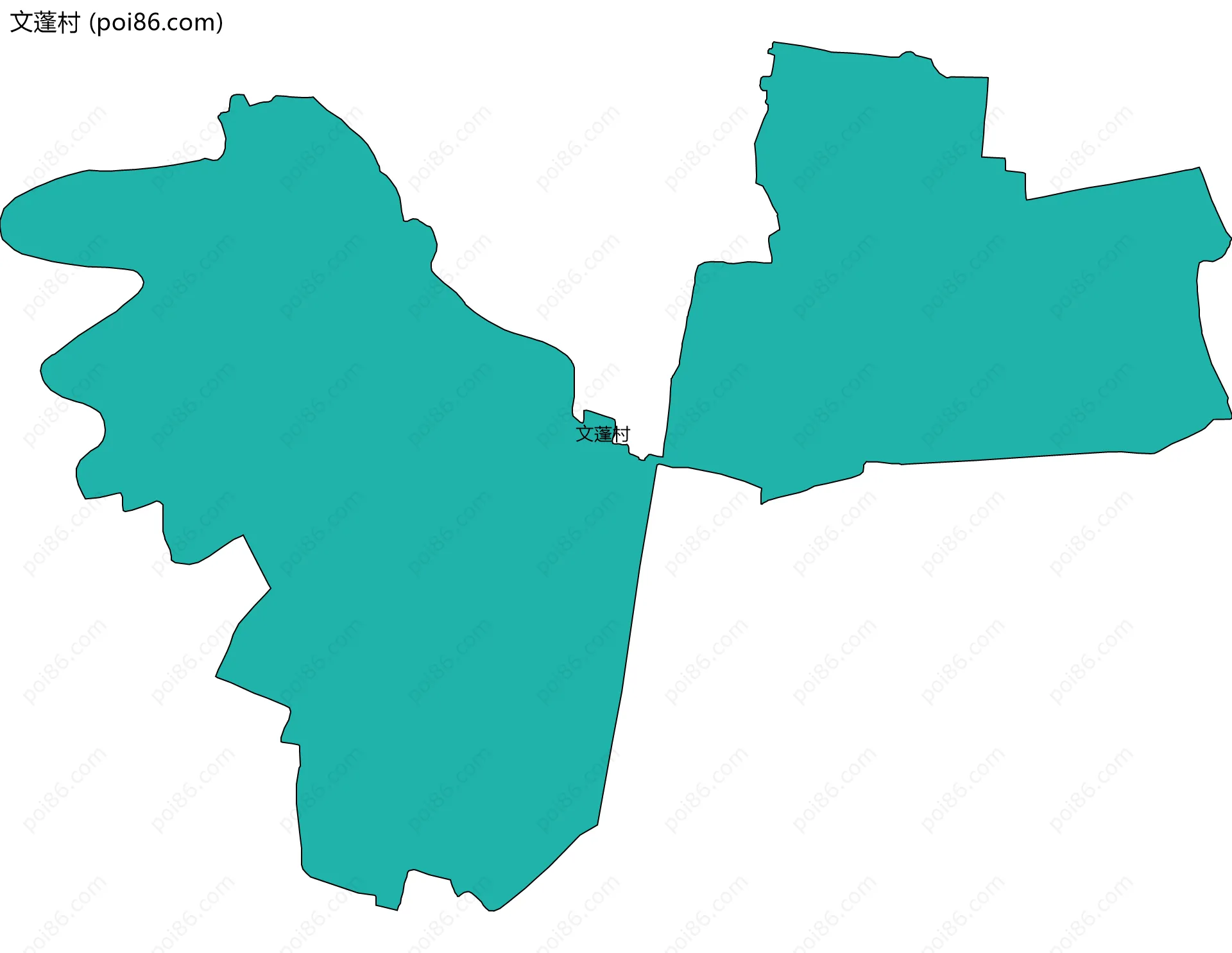 文蓬村边界地图