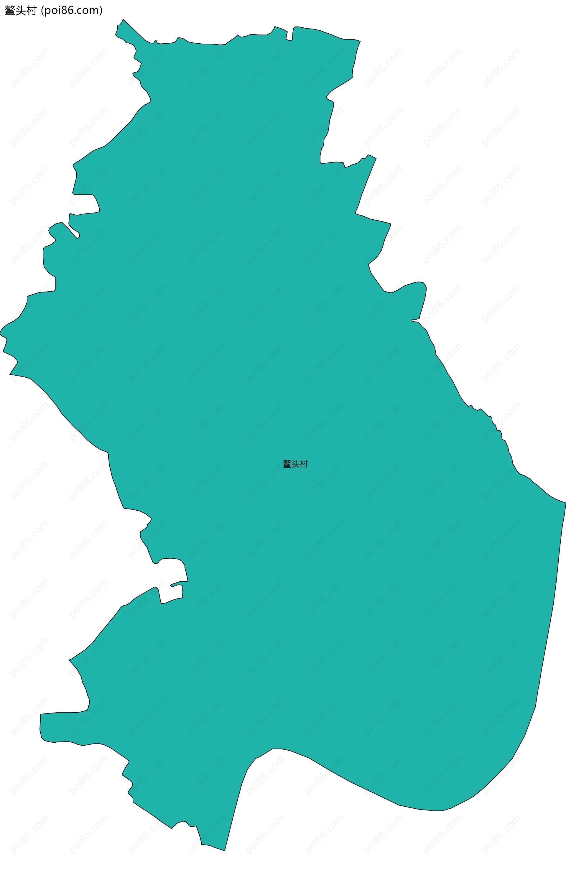 鳌头村边界地图