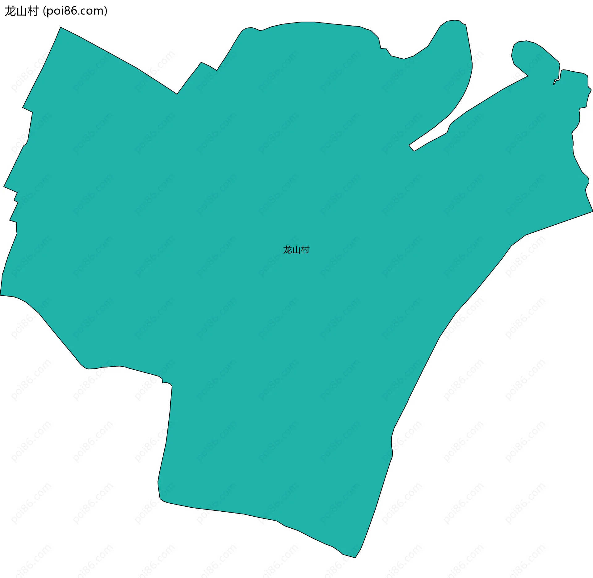 龙山村边界地图