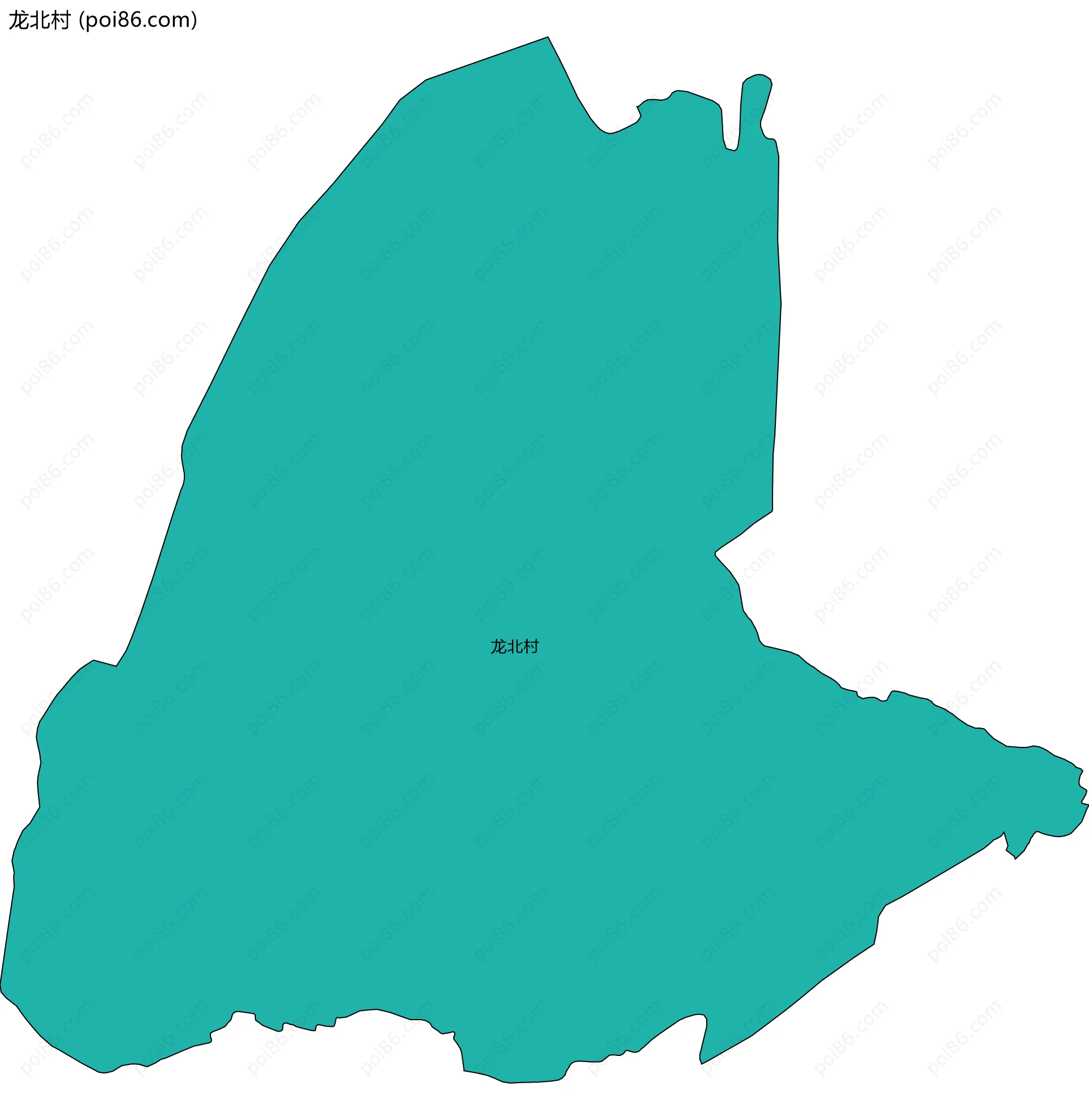 龙北村边界地图