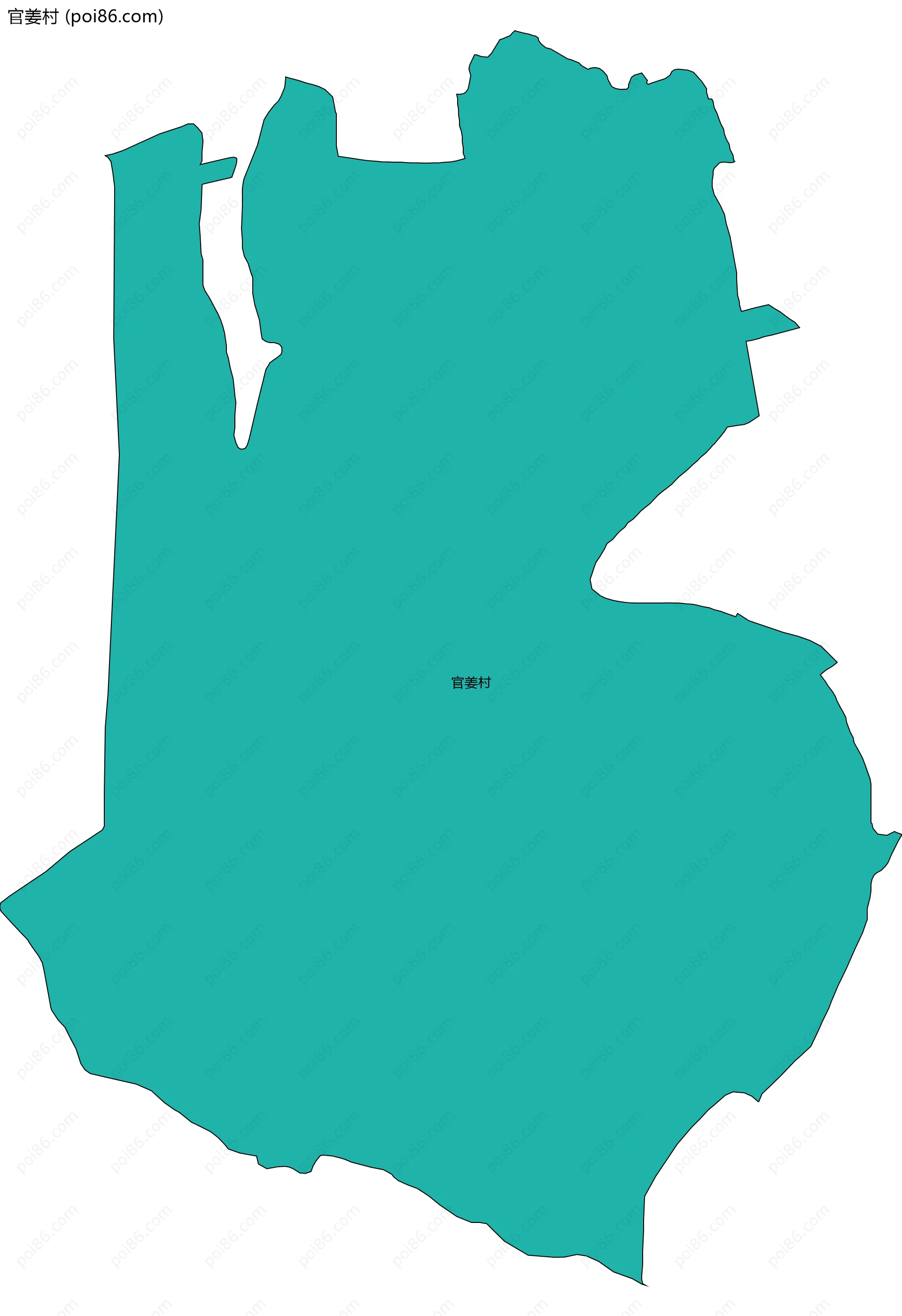 官姜村边界地图