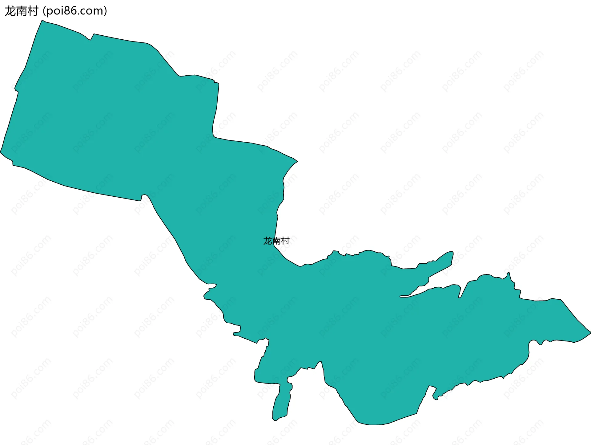 龙南村边界地图