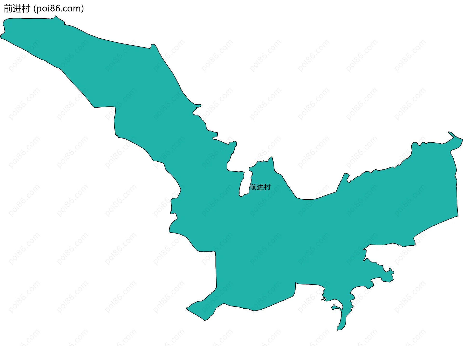 前进村边界地图