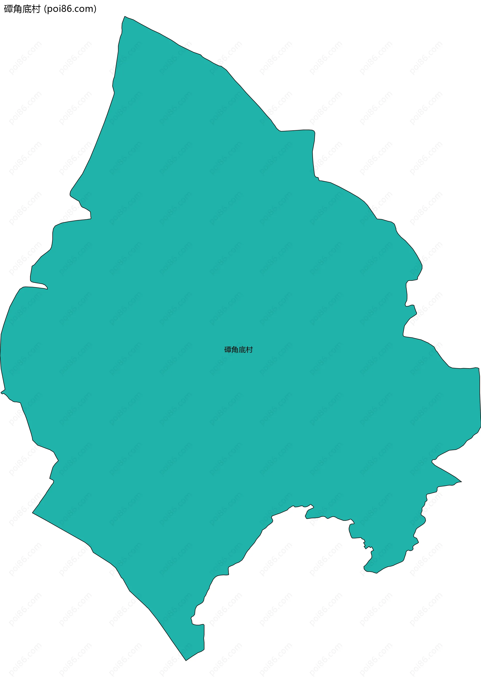 磹角底村边界地图