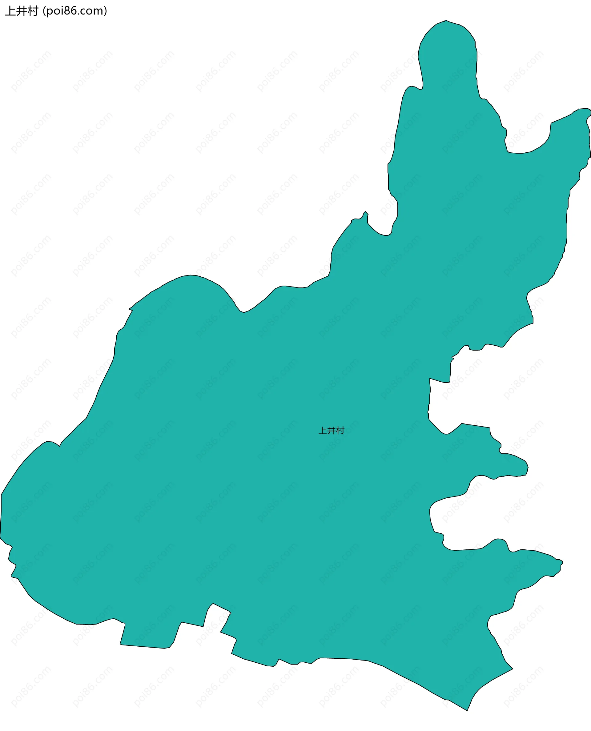 上井村边界地图