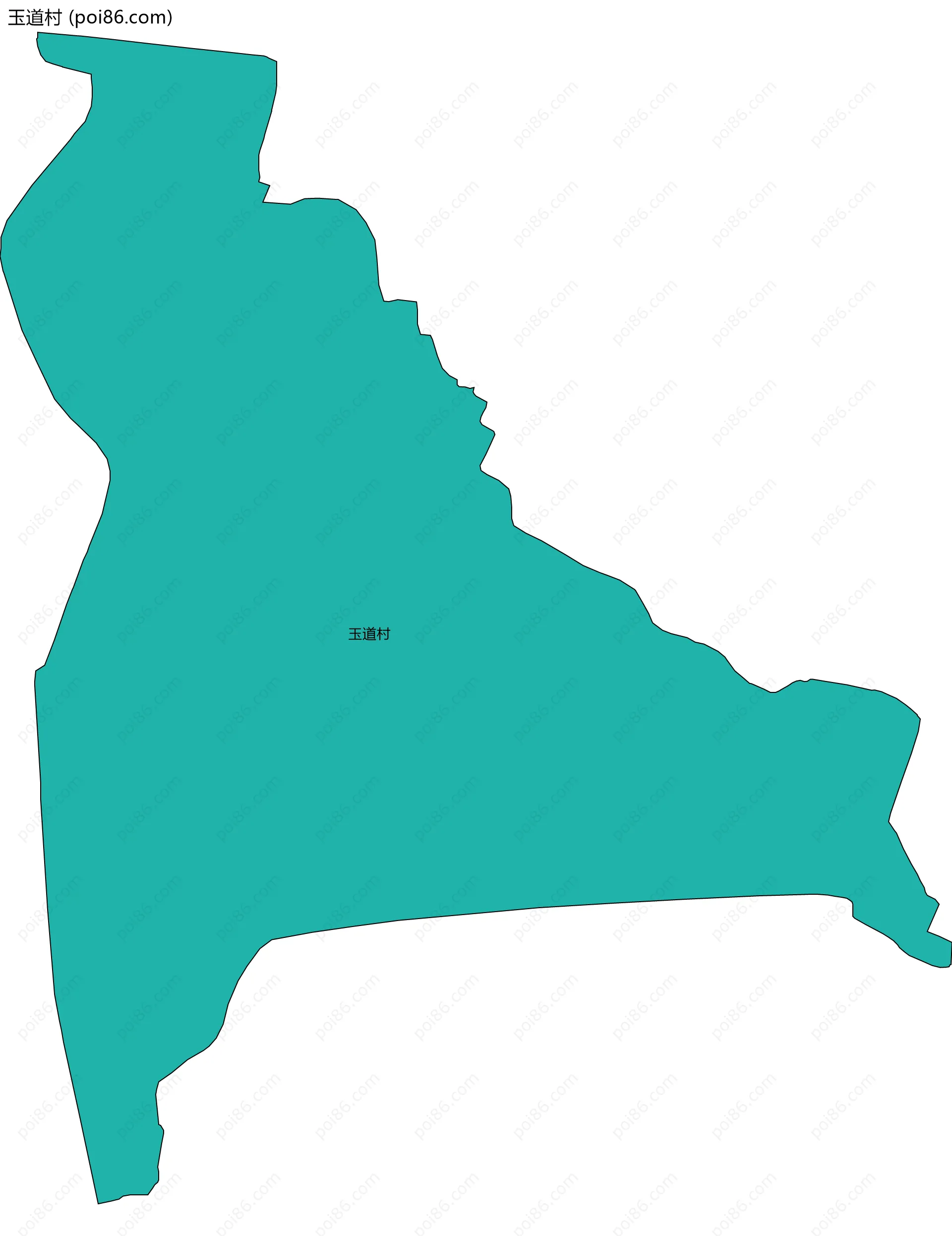玉道村边界地图