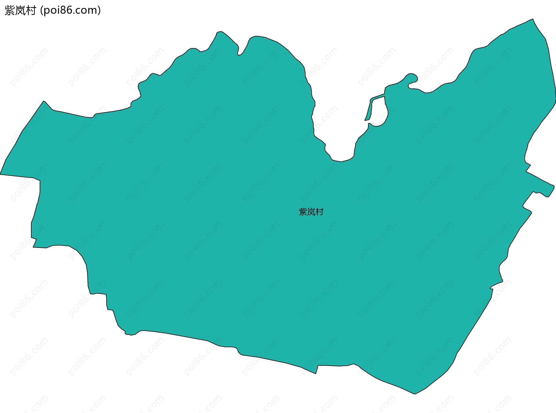 紫岚村边界地图
