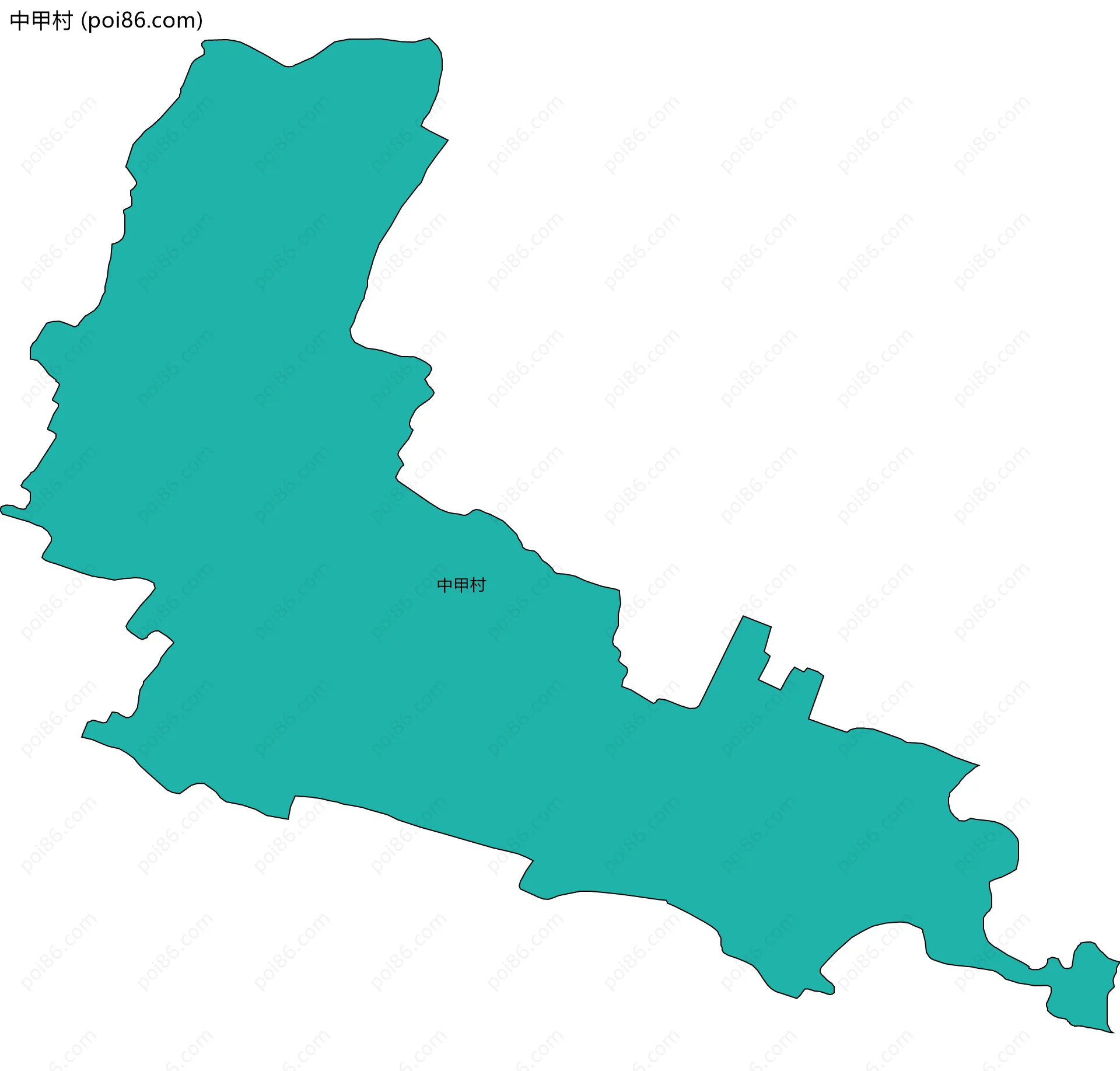 中甲村边界地图