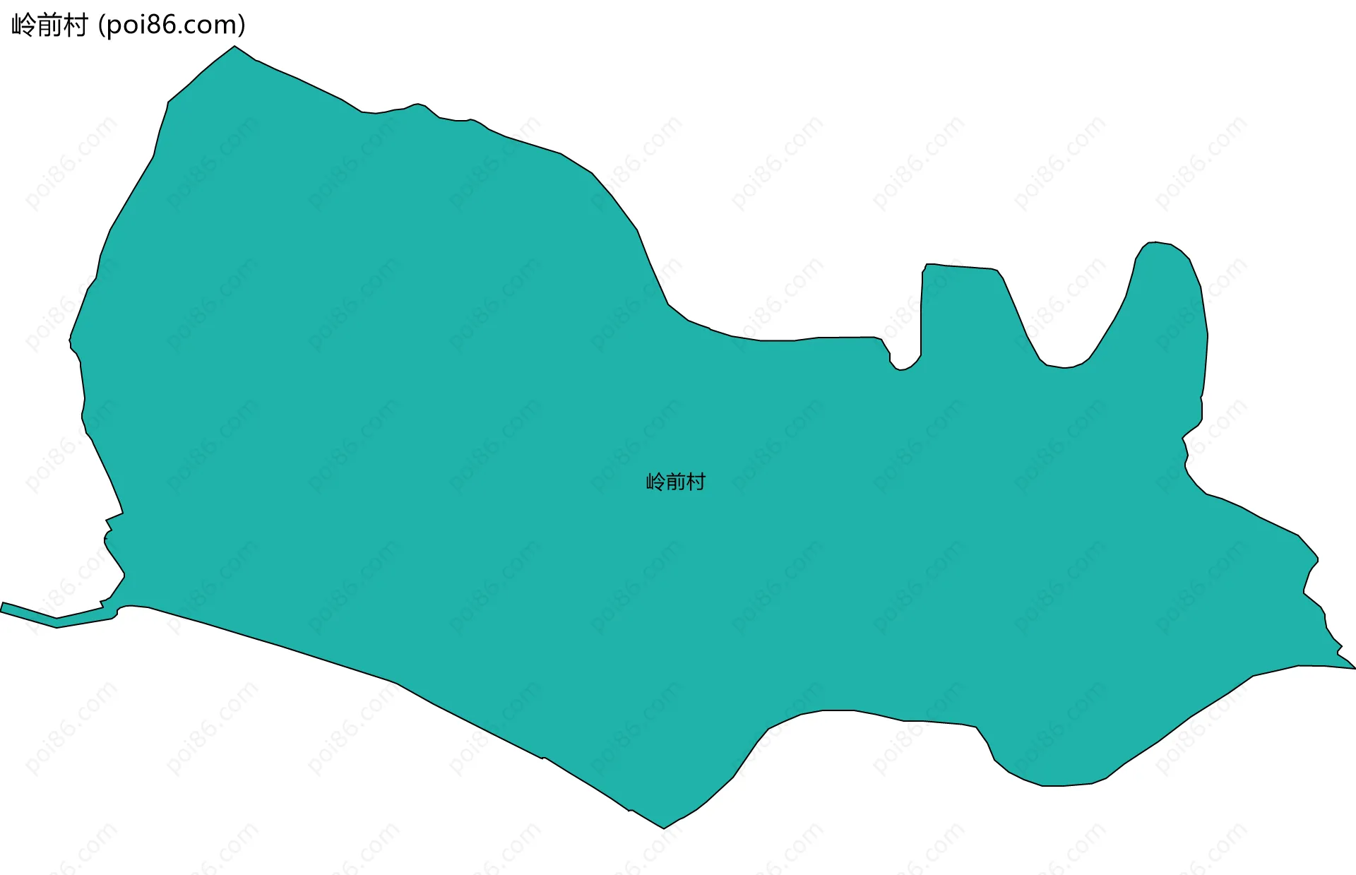 岭前村边界地图