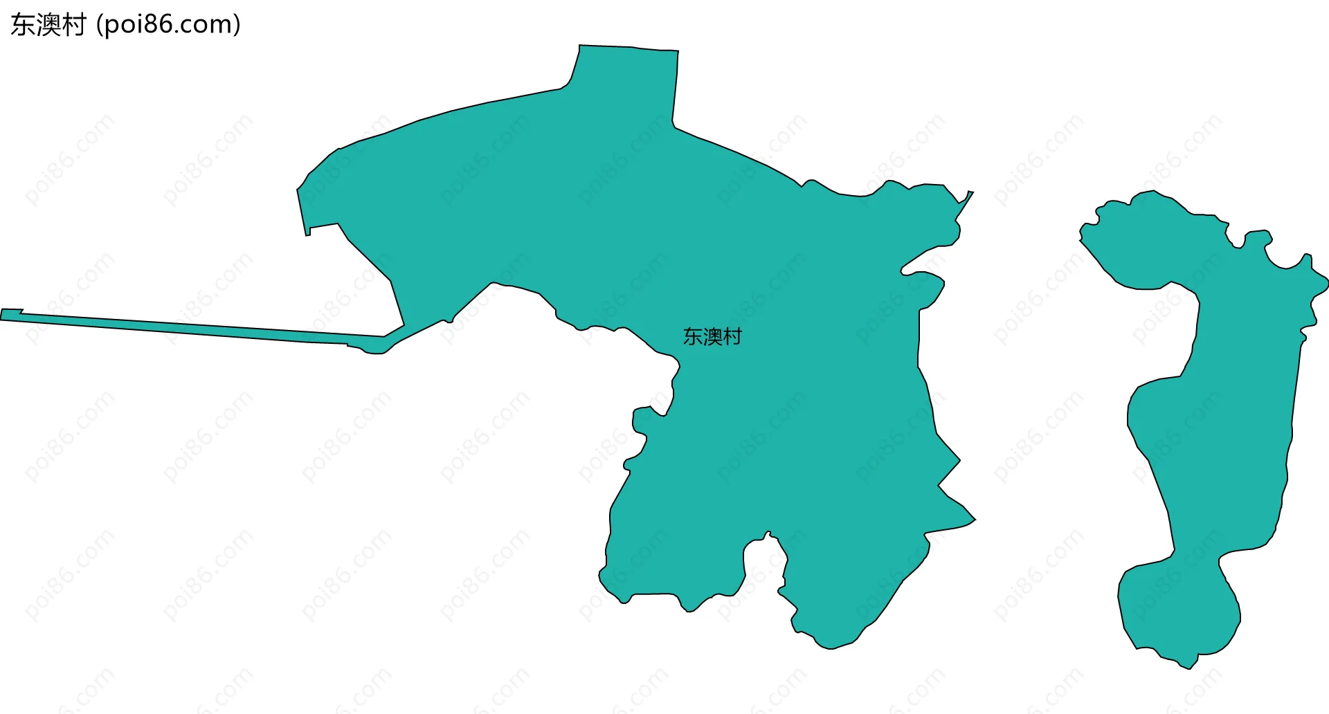 东澳村边界地图