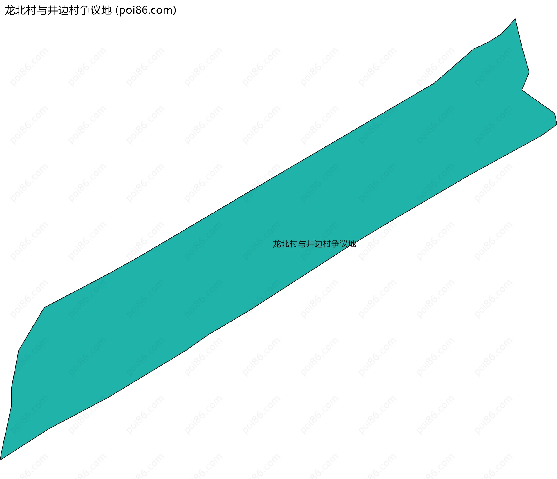 龙北村与井边村争议地边界地图