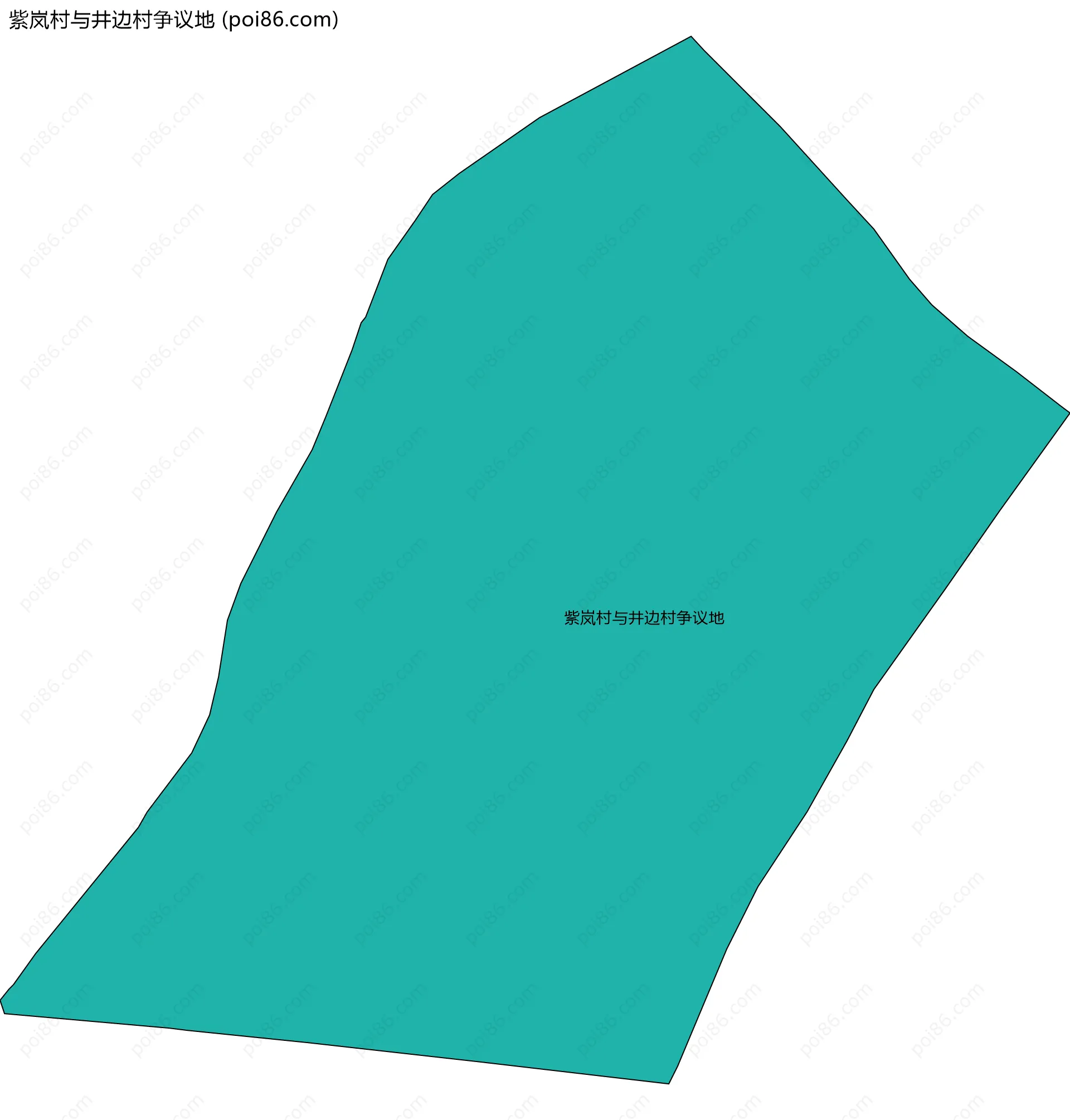 紫岚村与井边村争议地边界地图